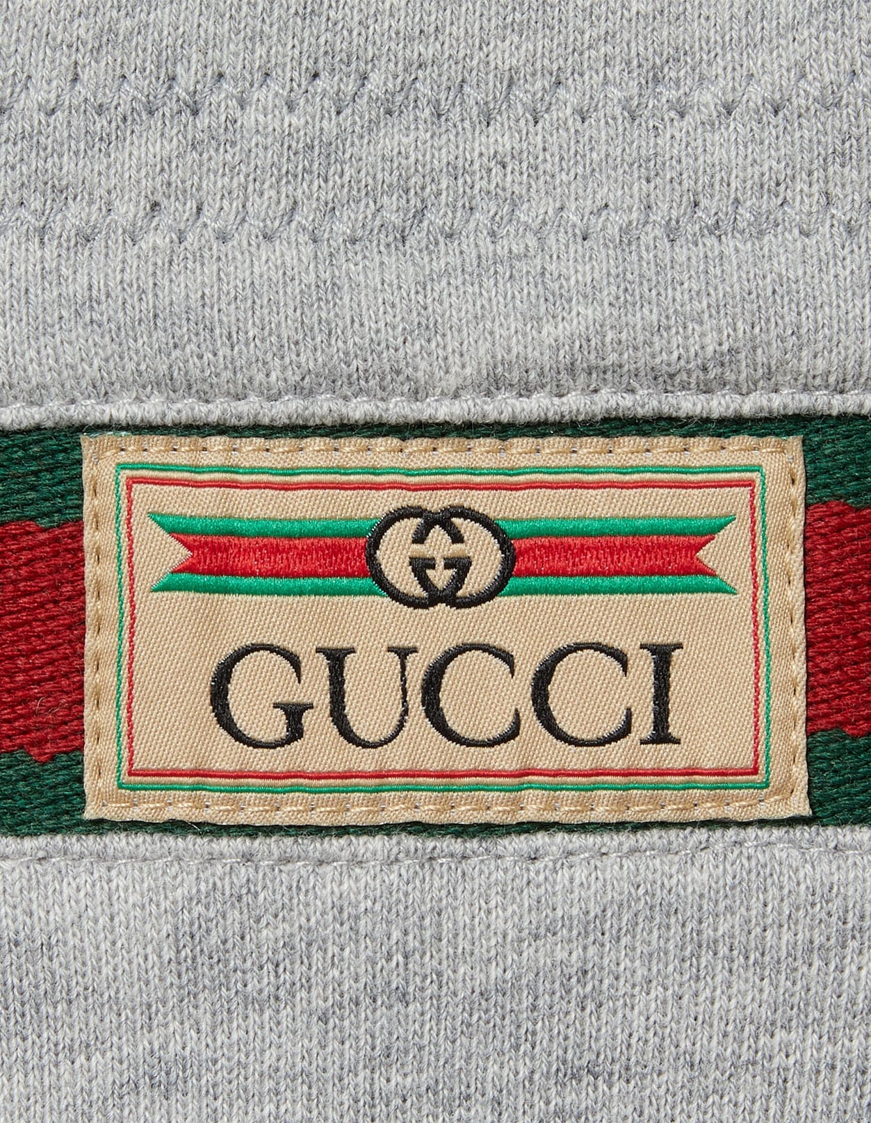 GUCCI GREY JOGGERS WITH VINTAGE GUCCI LOGO 