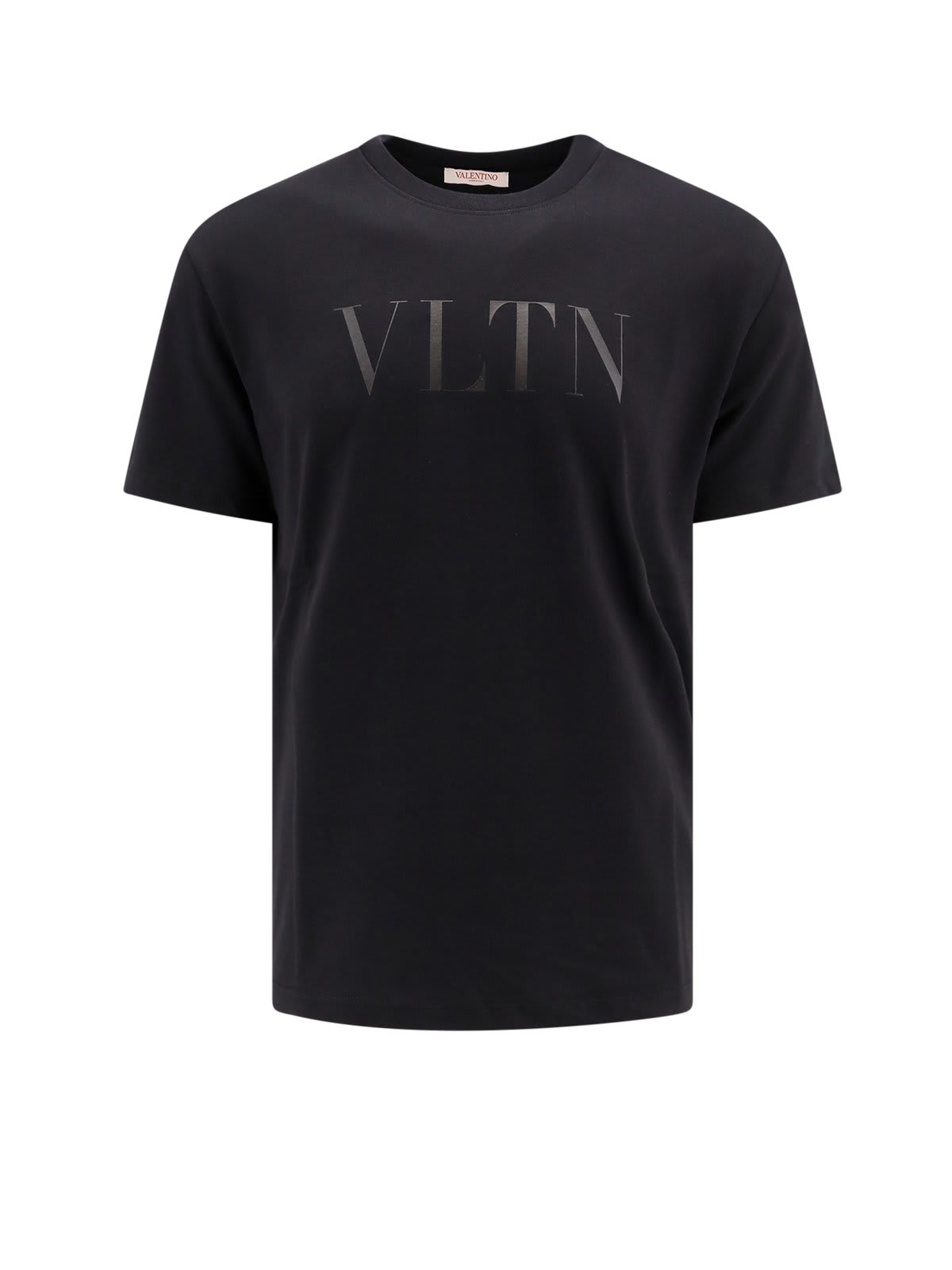 Shop Valentino Vltn Logo Printed Crewneck T-shirt In No Black