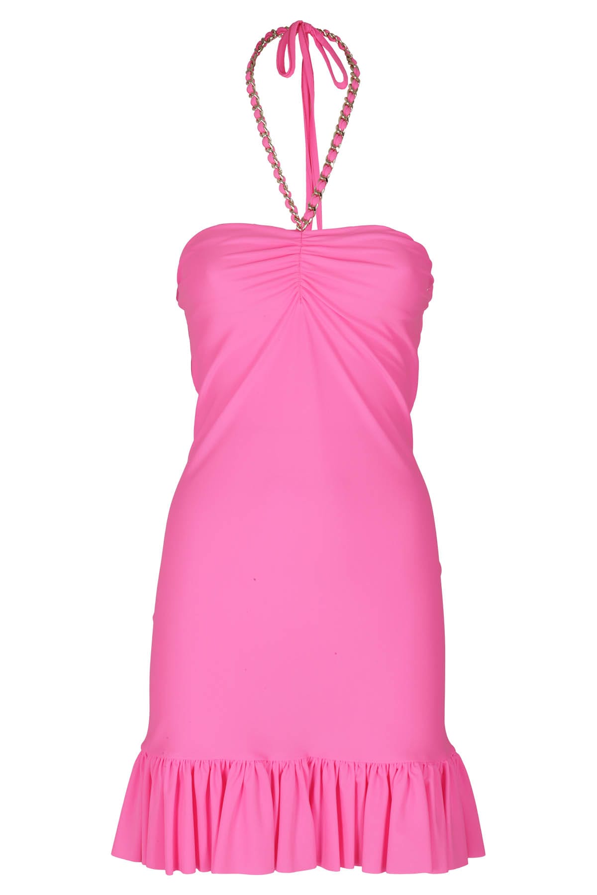 Shop Amen Dress In Lycra In Pink Fluo