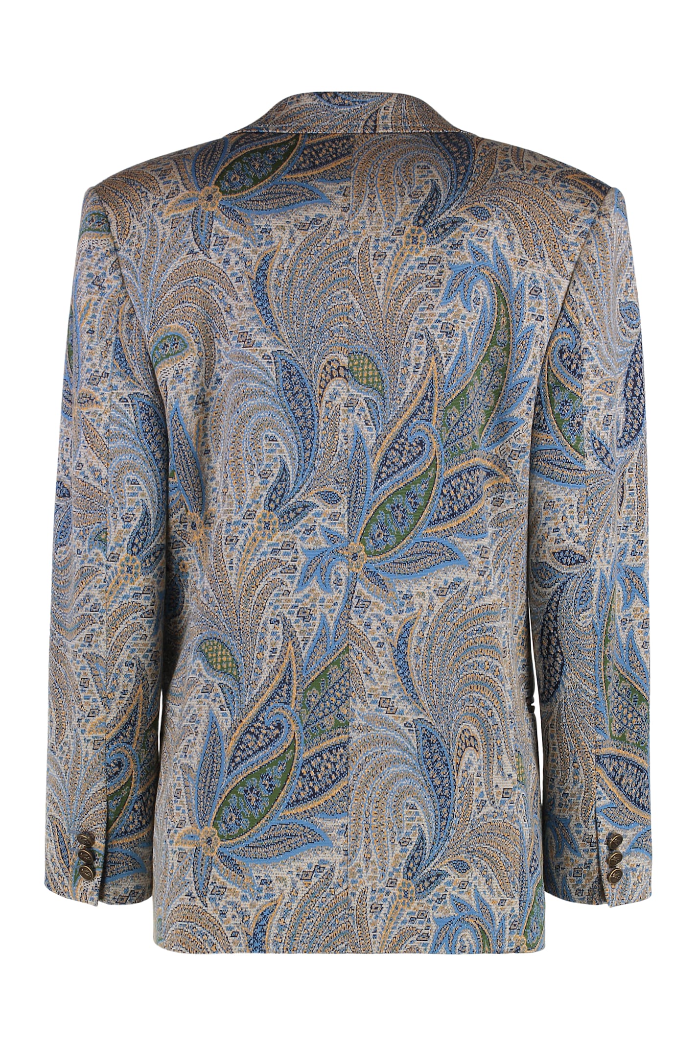 Etro Double-breasted Jacket In Multicolor