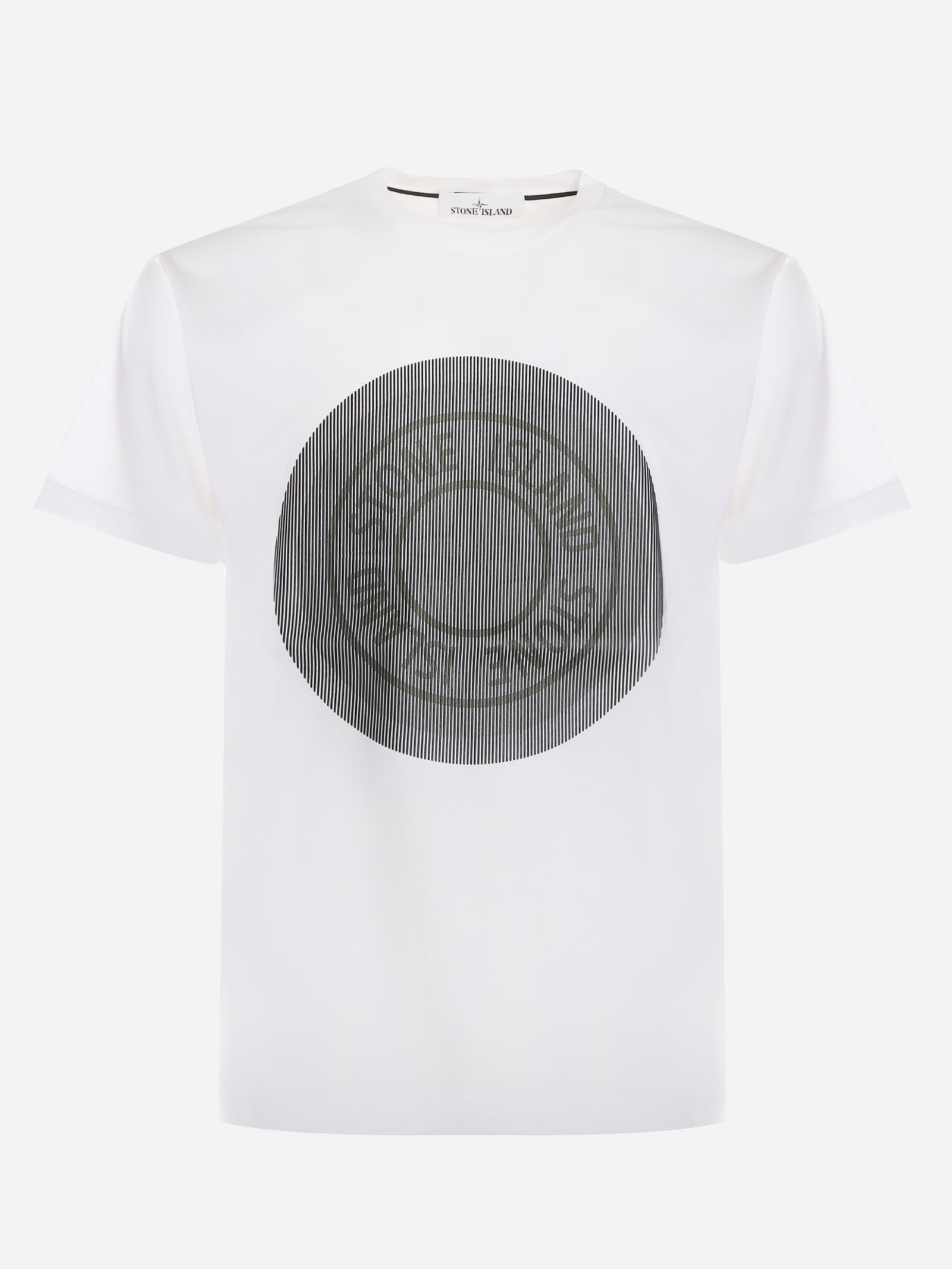 Stone Island Cotton T-shirt With Lenticular Two Print