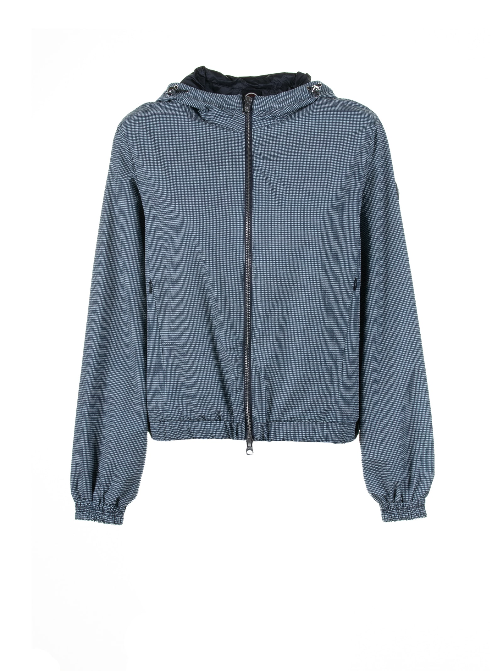 Shop Colmar Seersucker Effect Jacket With Hood In Blu