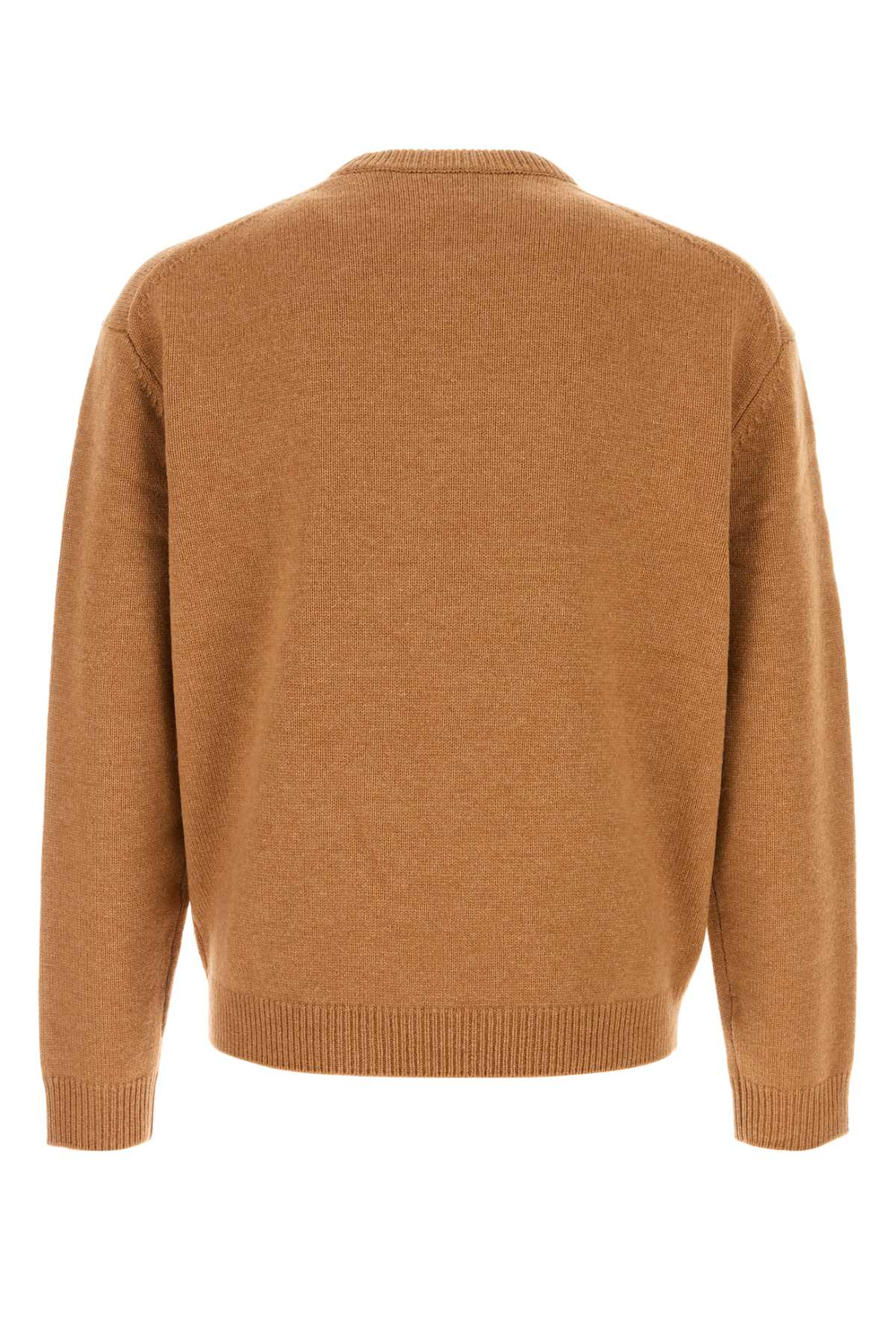 Shop Maison Kitsuné Camel Wool Sweater In Sequoia