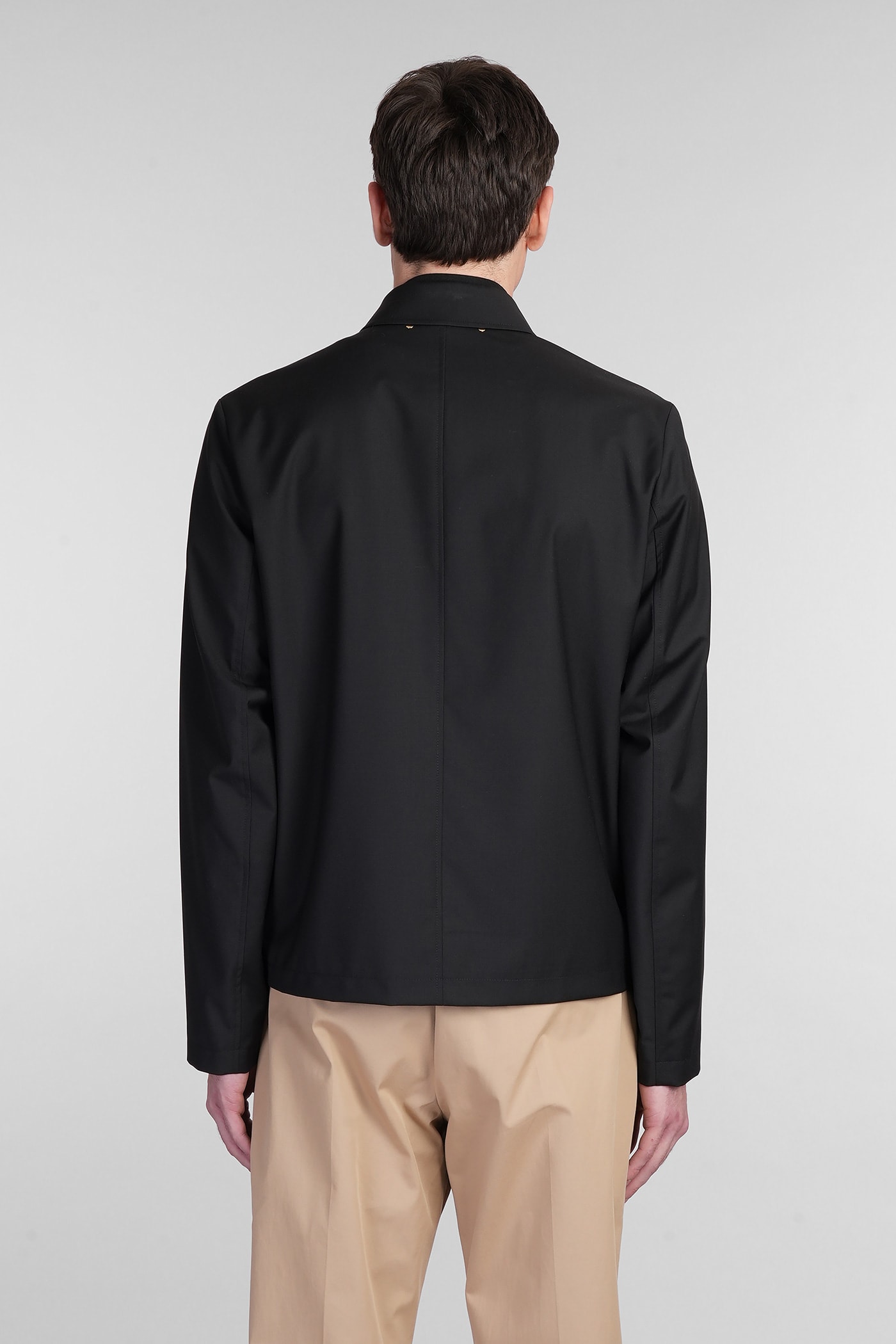 PAUL SMITH CASUAL JACKET IN BLACK WOOL