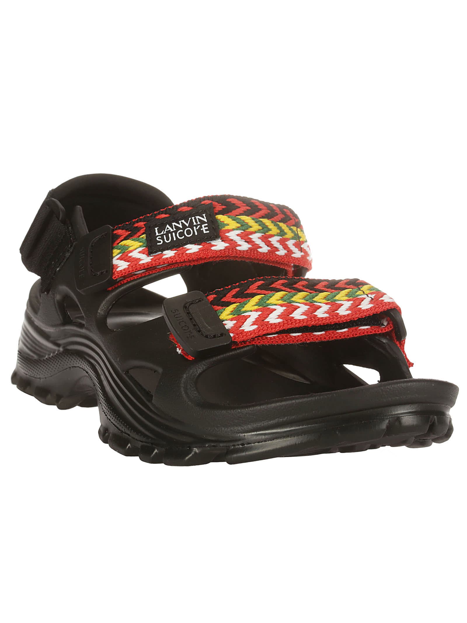 Lanvin Black Suicoke Edition Curb Laces Sandals In 10