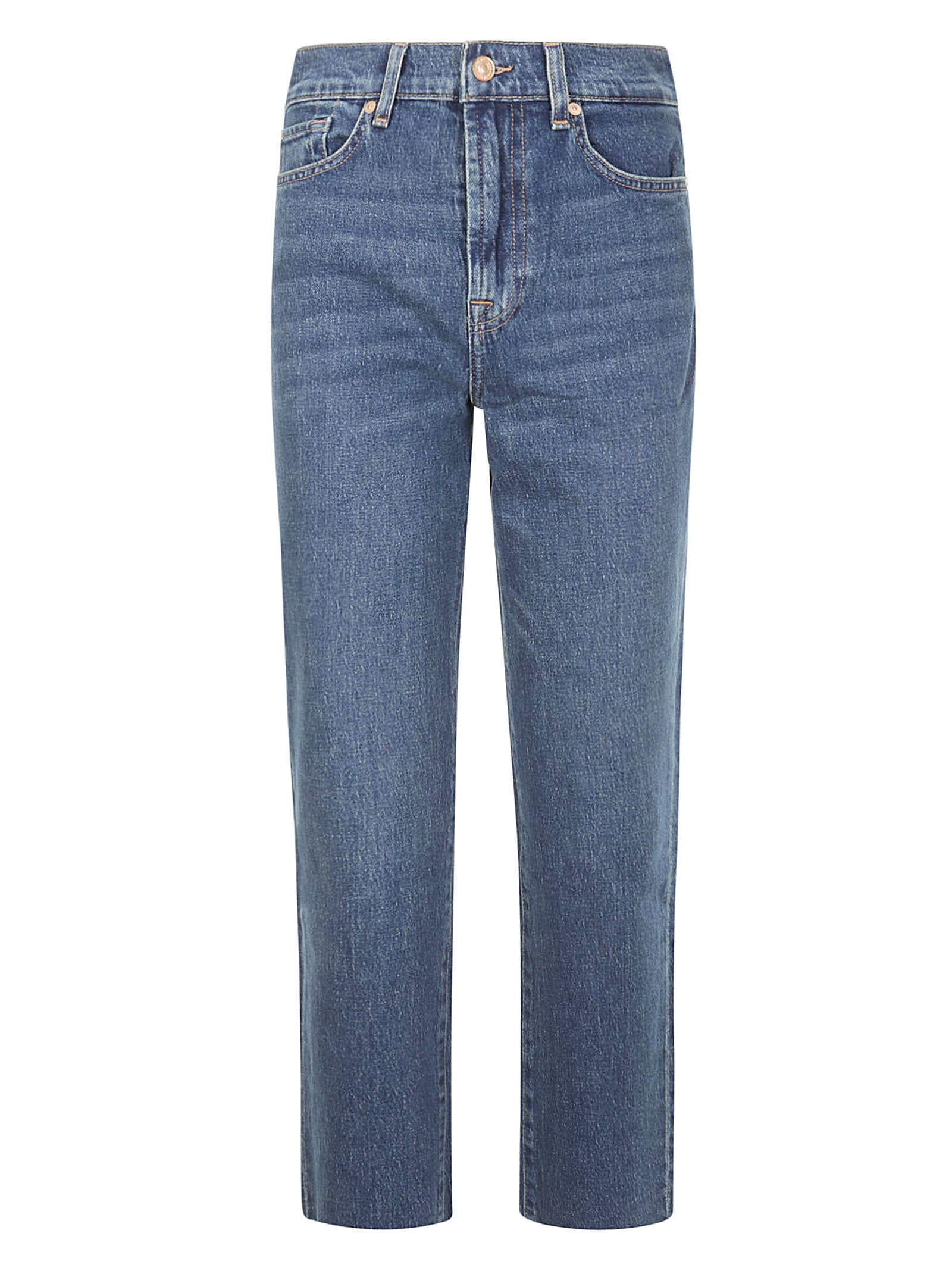 7 For All Mankind Logan Stovepipe Blue Bell In Dark Blue