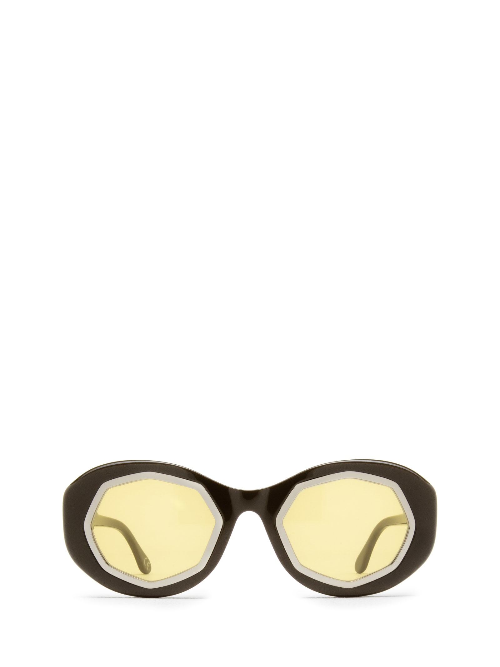 Marni Eyewear Mount Bromo Brown Sunglasses