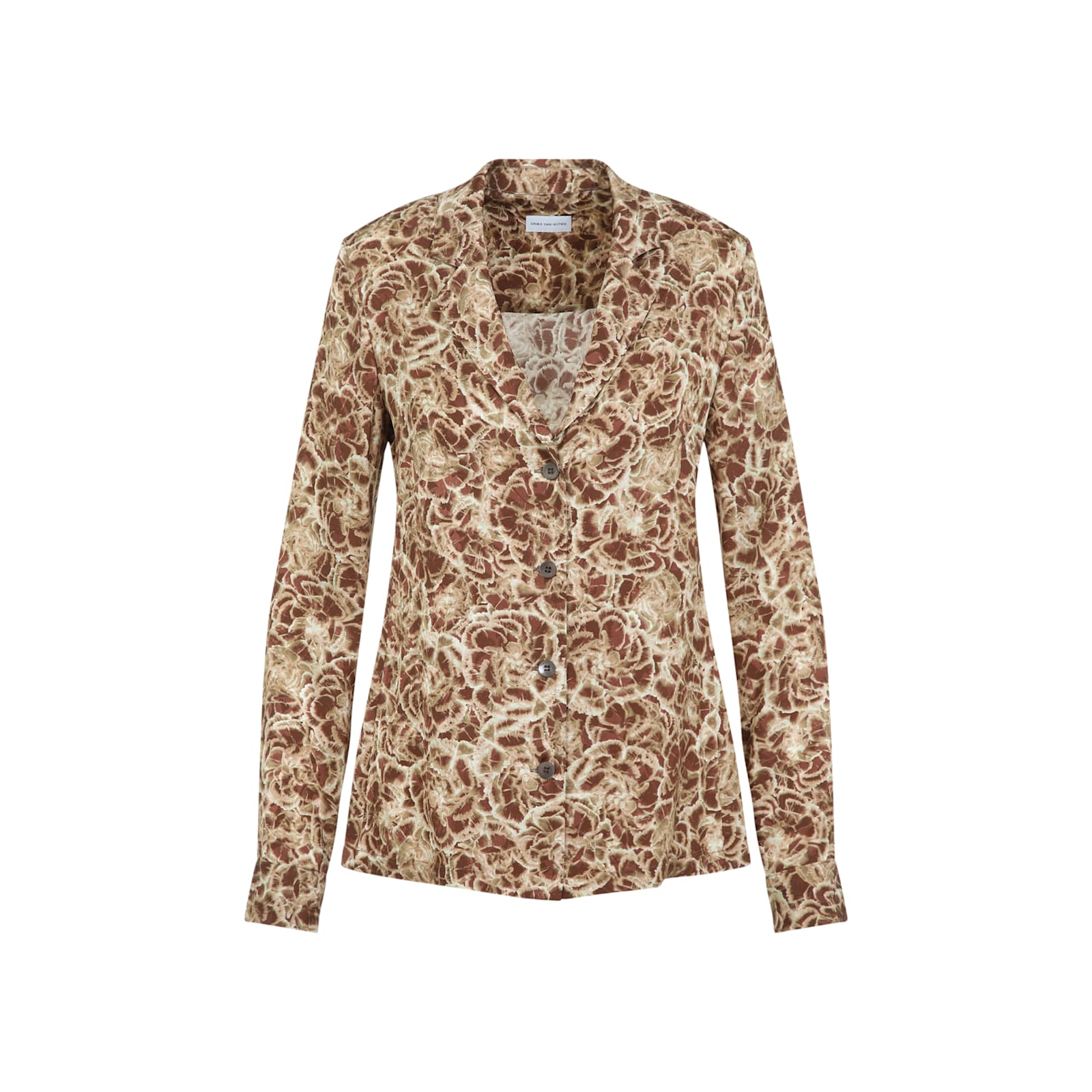 Shop Dries Van Noten Colla Shirt In Camel