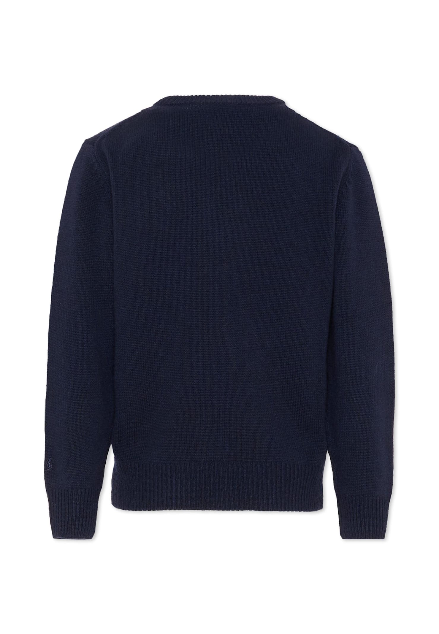 Mc2 Saint Barth Blue Sweater For Boy With Wolf In Blue