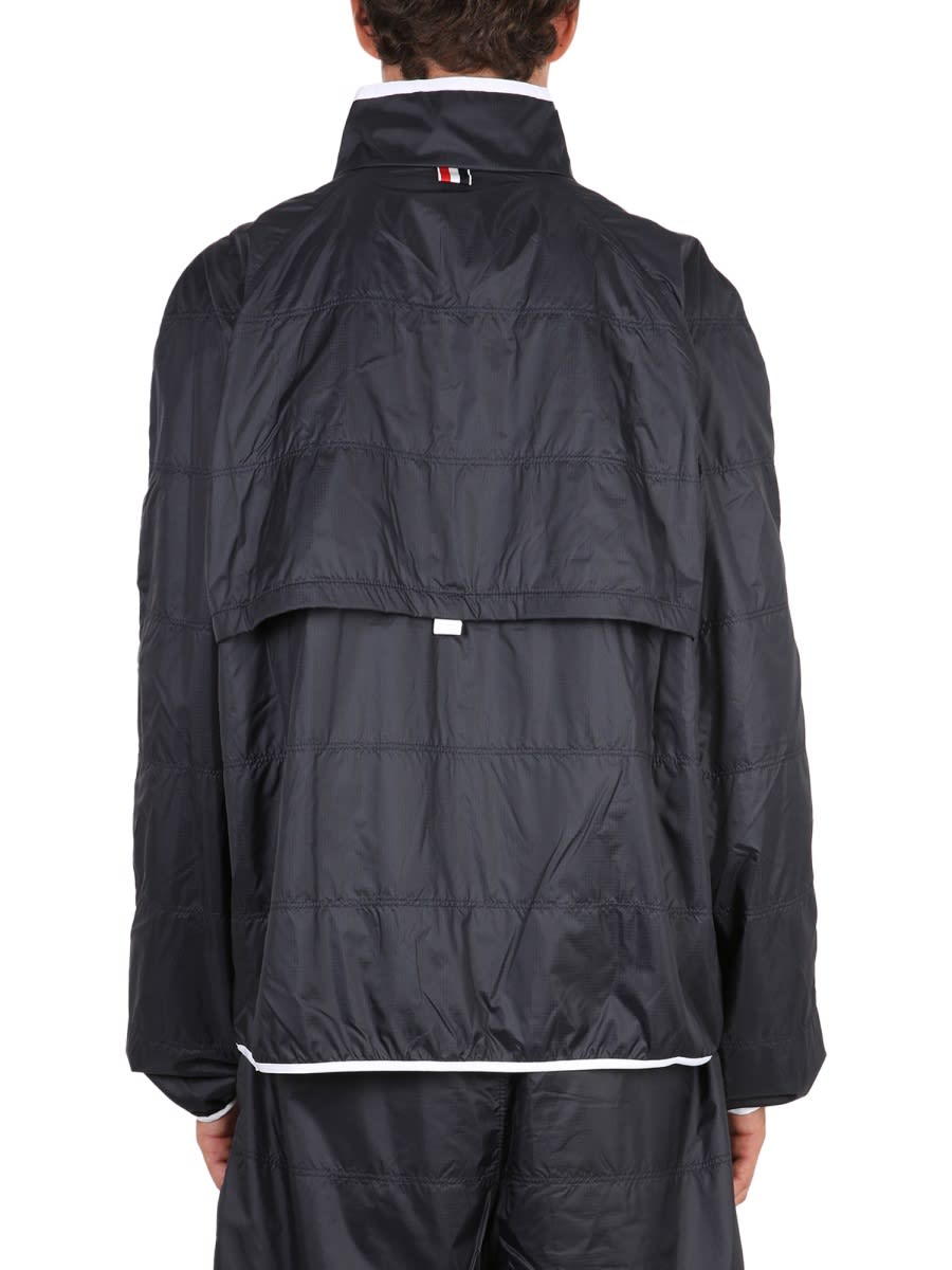 Shop Thom Browne Ripstop Sports Jacket In Blue