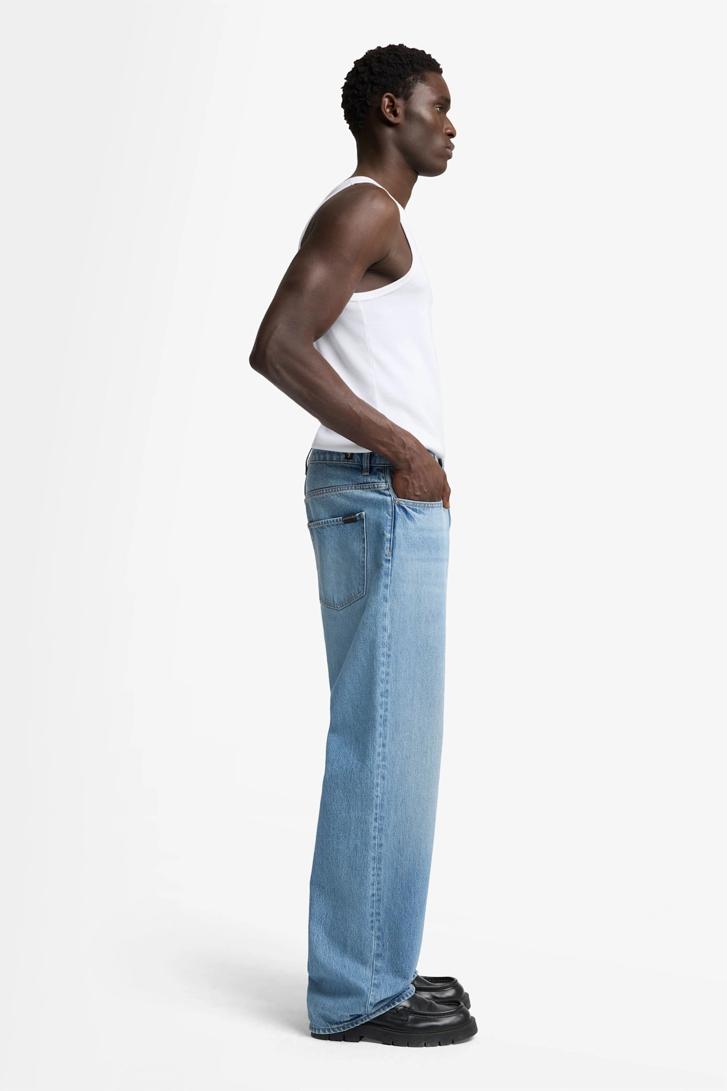 7 For All Mankind Wide Leg Mason In Blue