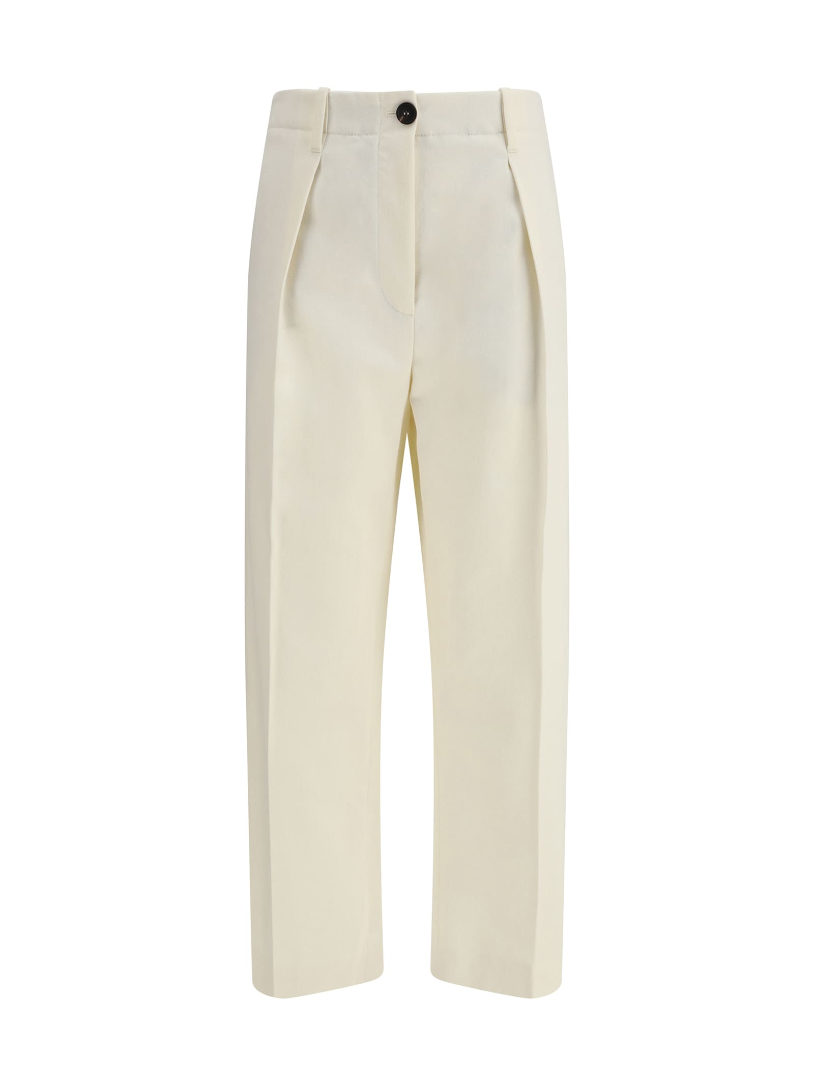 Brunello Cucinelli Cotton Pants In Neutral