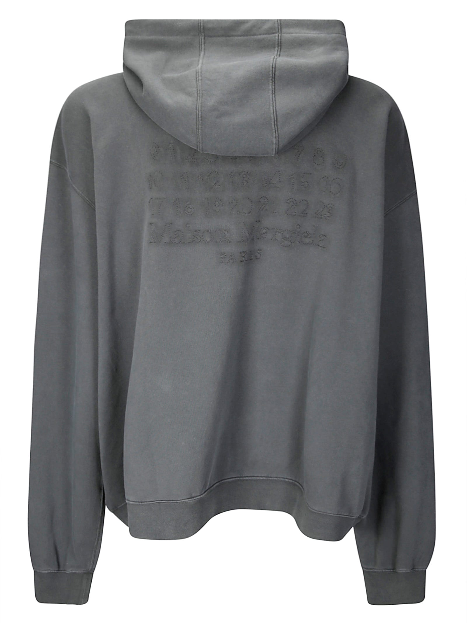 Maison Margiela Graphite Cotton Oversize Sweatshirt In Brown