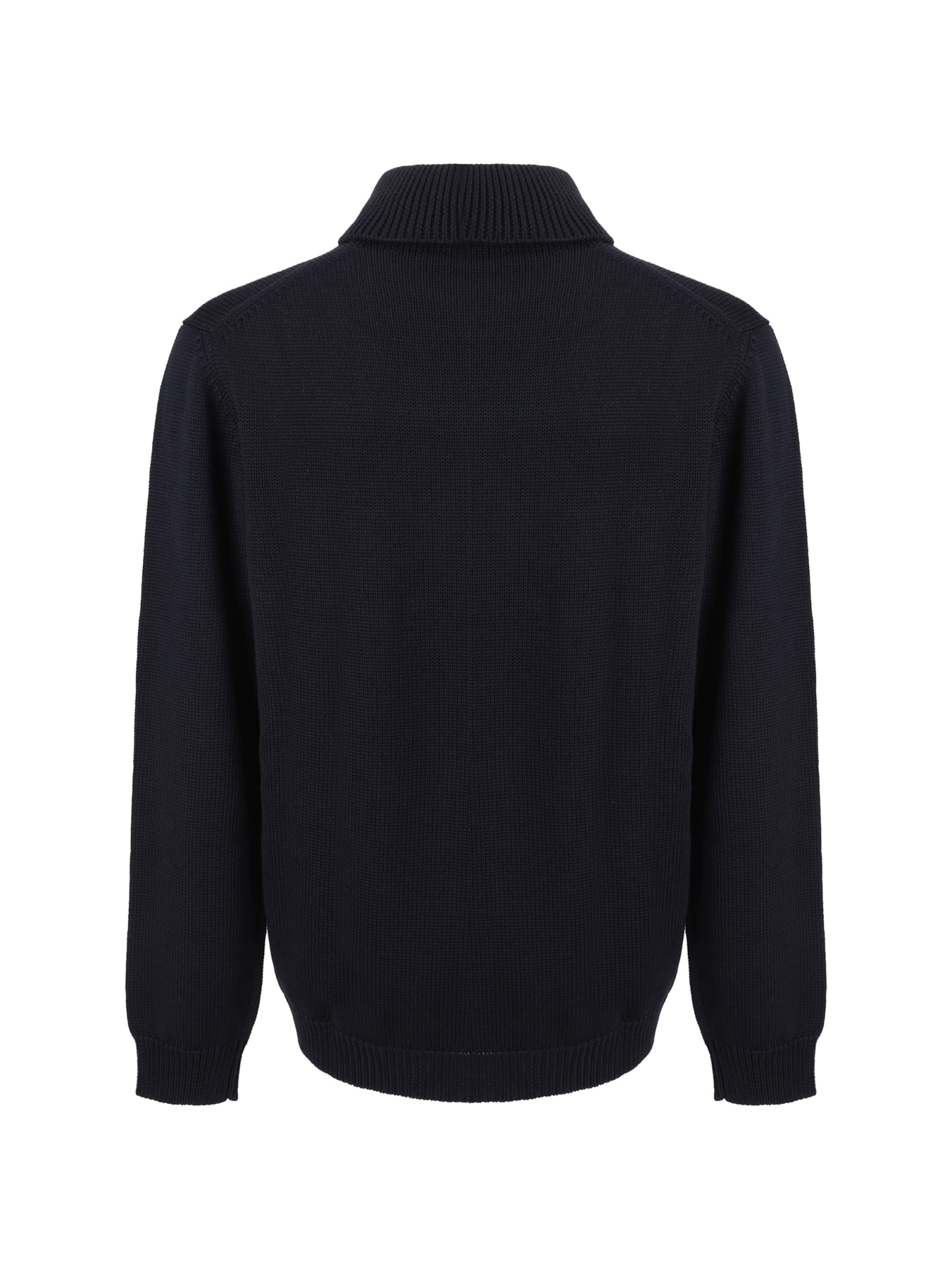 Shop Roberto Collina Turtleneck Sweater In Navy