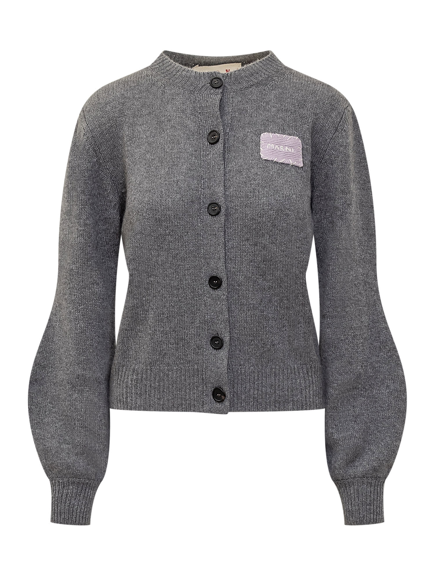 Shop Marni Cardigan In Graphite