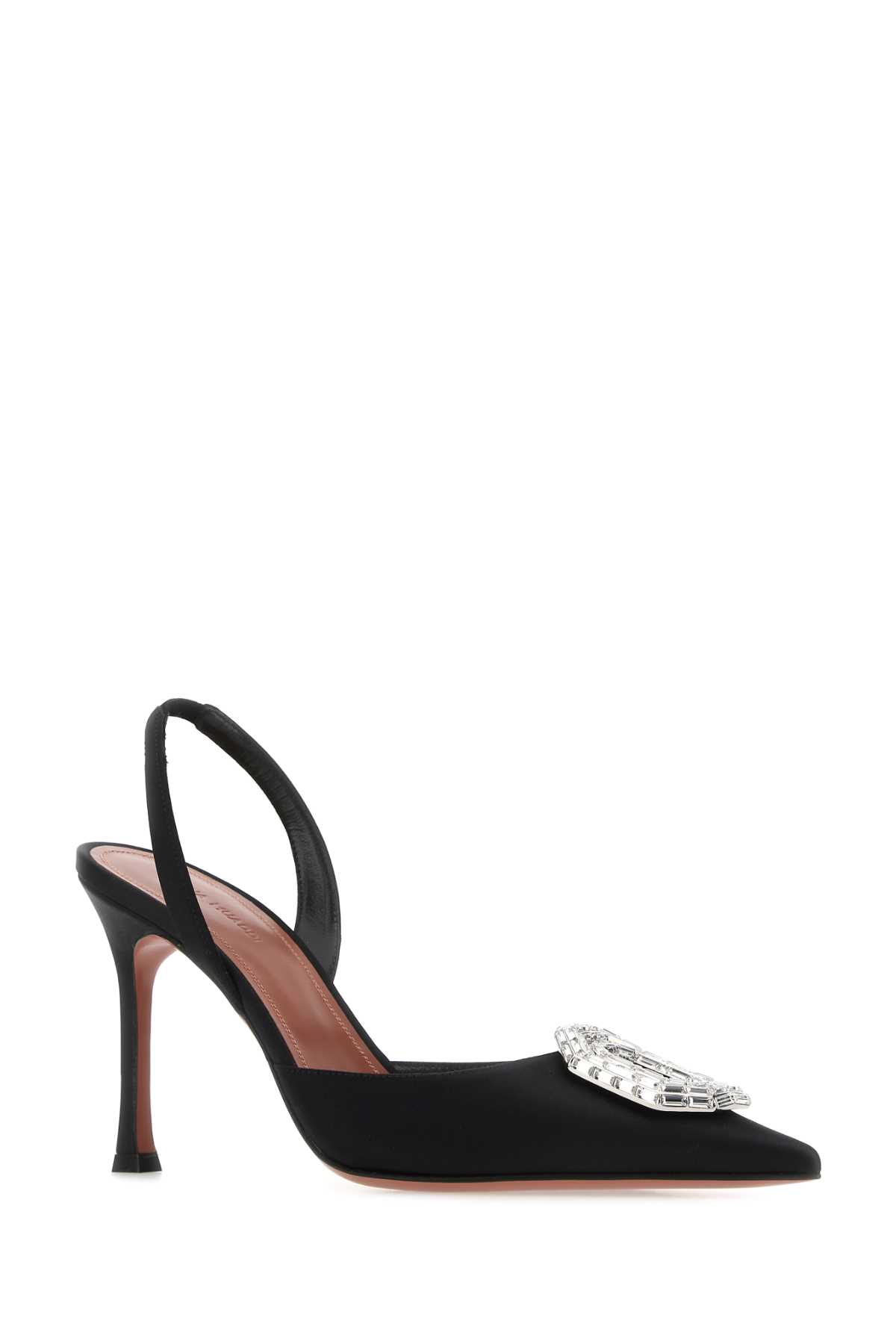 Amina Muaddi Camelia Patent Leather Slingback Pumps In Black