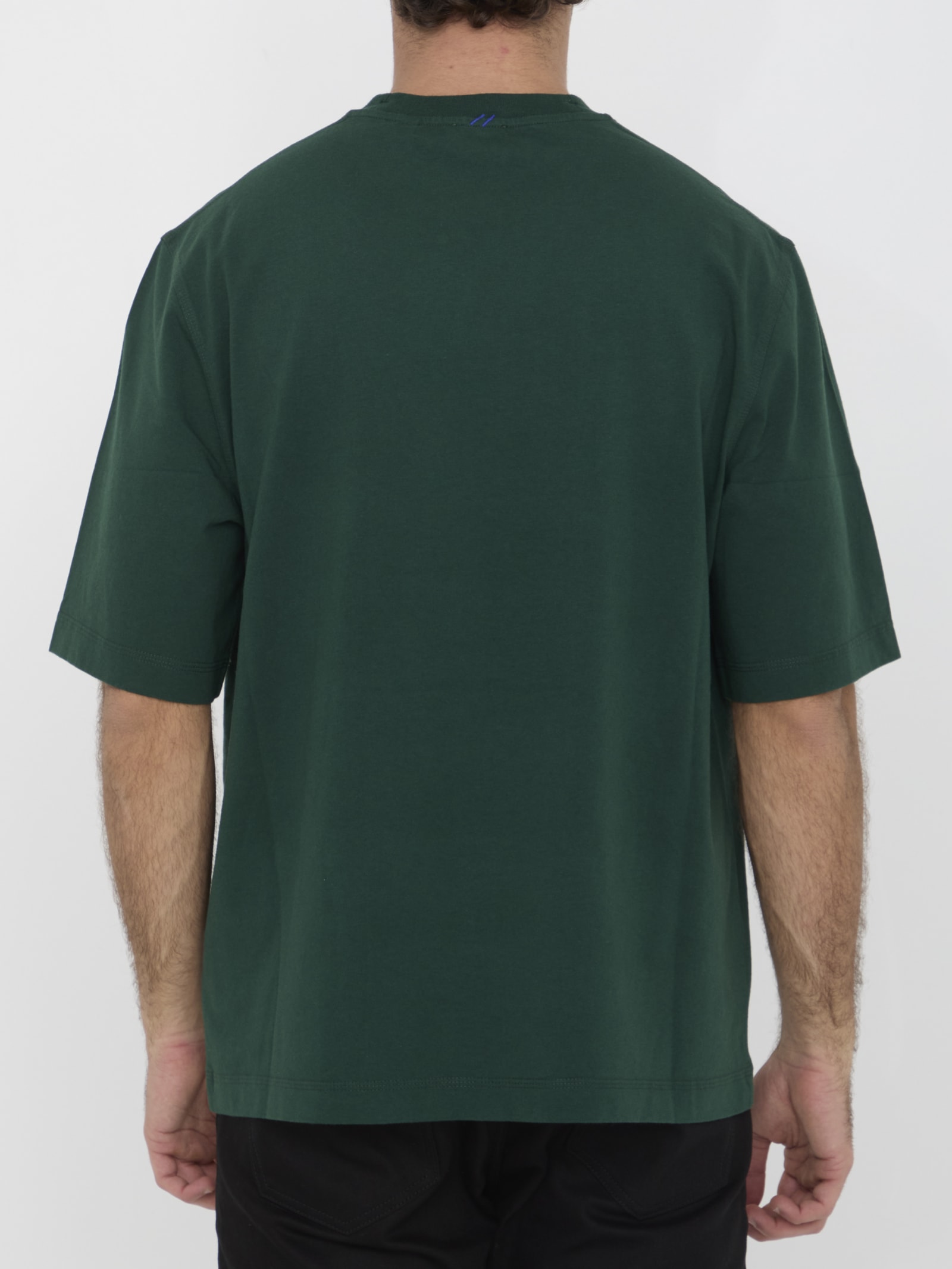 Shop Burberry Cotton T-shirt In Verde