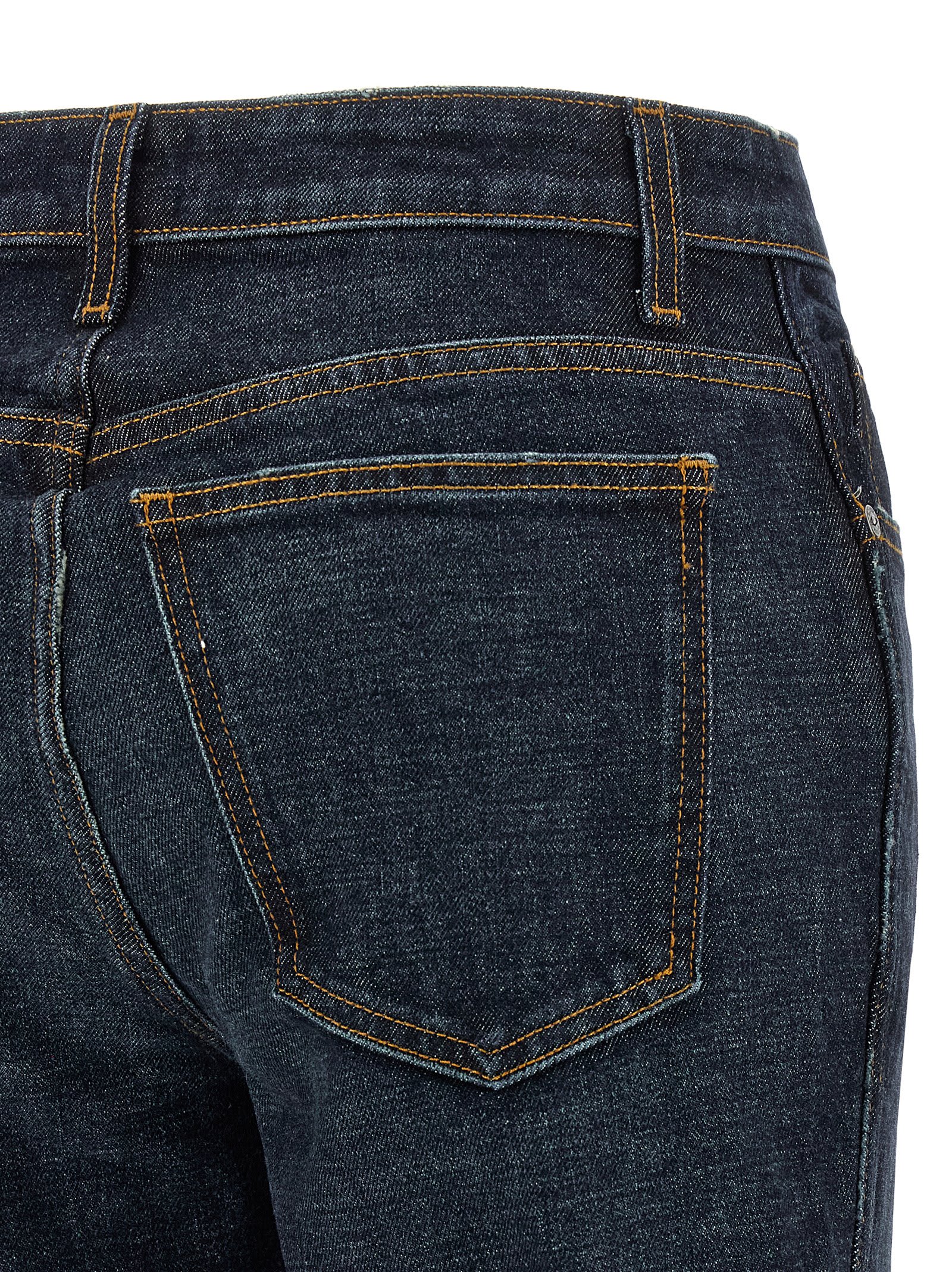 Khaite Denim Trousers With Belt Loops In Blue