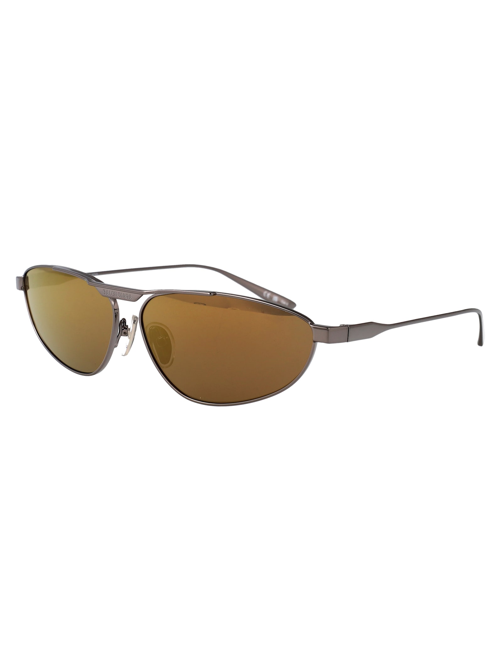 Balenciaga Bb0417s Sunglasses In Ruthenium-ruthenium-bronze