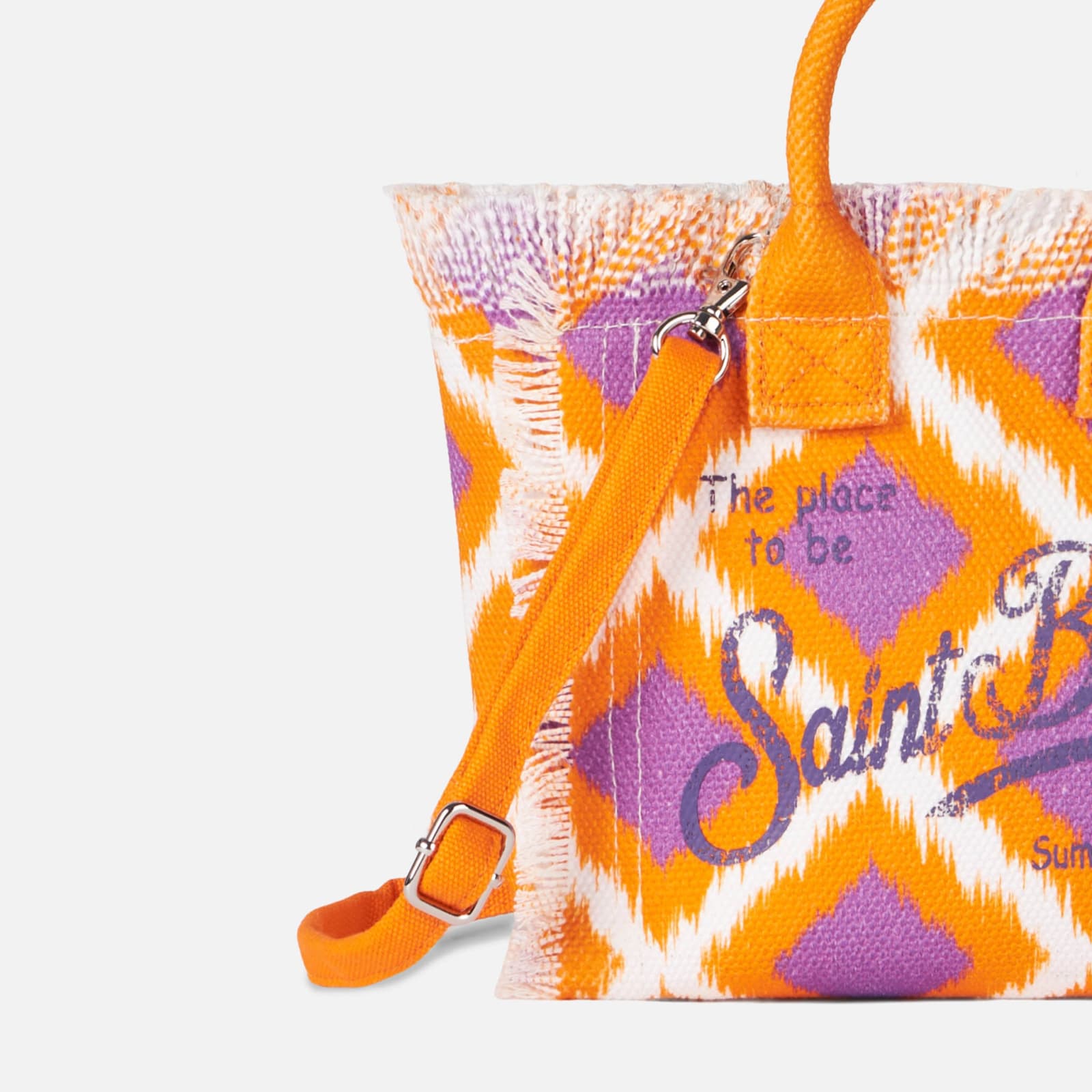 Vanity Mini Bag in Canvas with Mc2 Saint Barth Logo / Orange