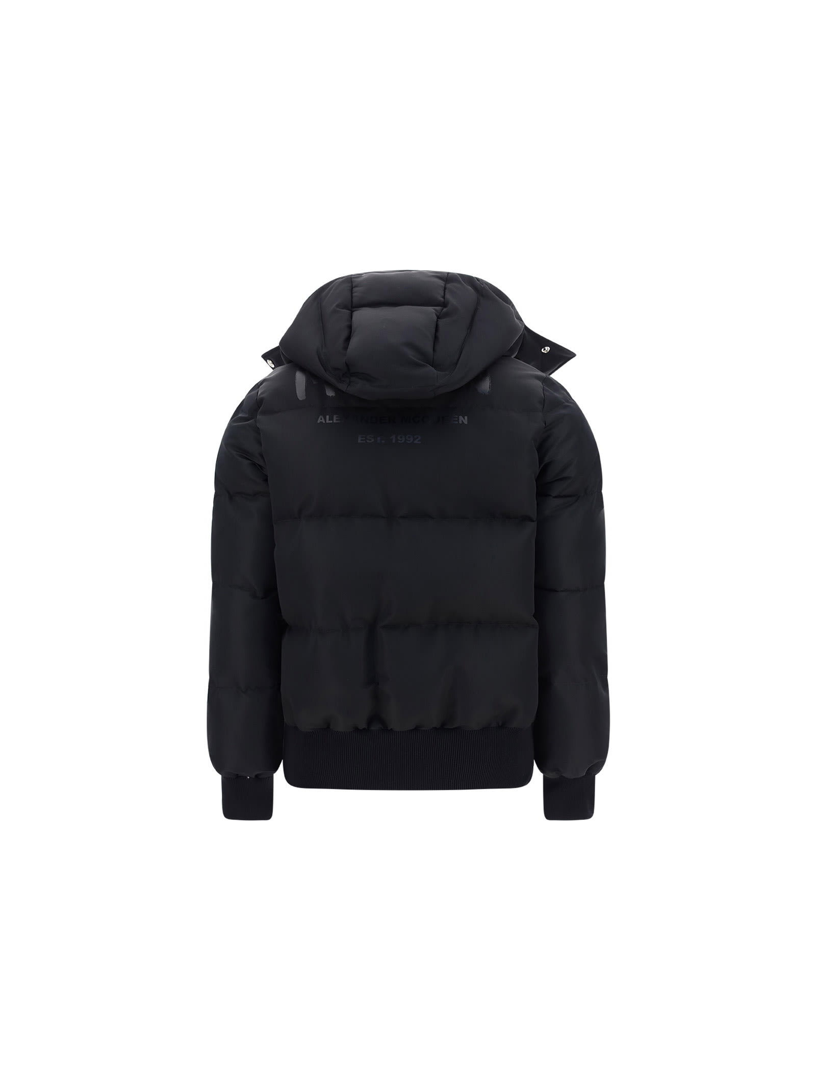 Shop Alexander Mcqueen Puffer Jacket In Black