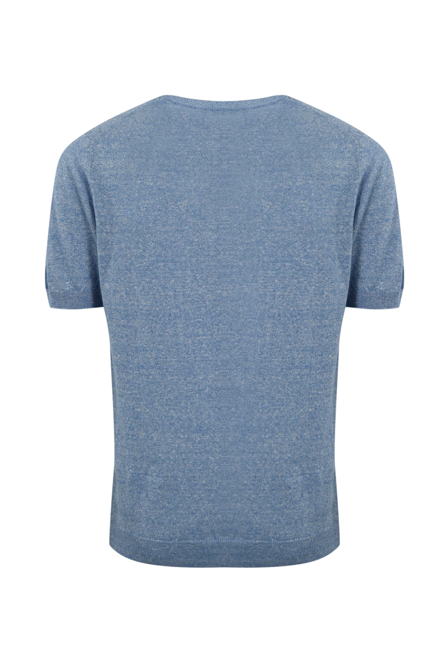 Fay Linen And Cotton T-shirt In Azzurro