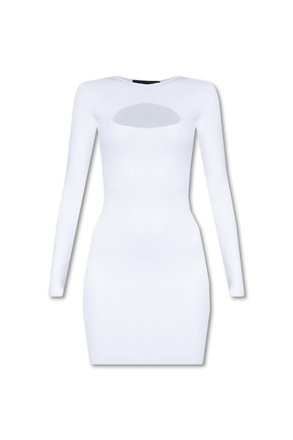 Dsquared2 Ribbed Dress In White