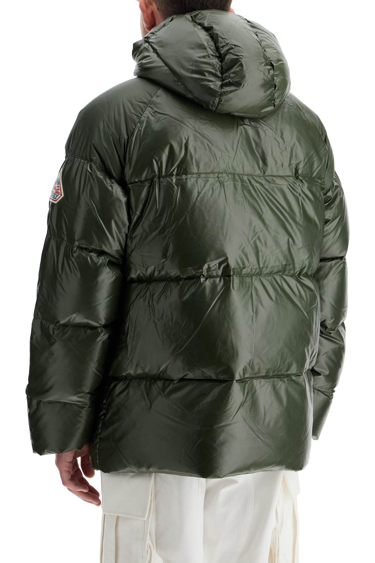 Shop Pyrenex Sten 3 Shiny Down Jacket In Deep Khaki (khaki)