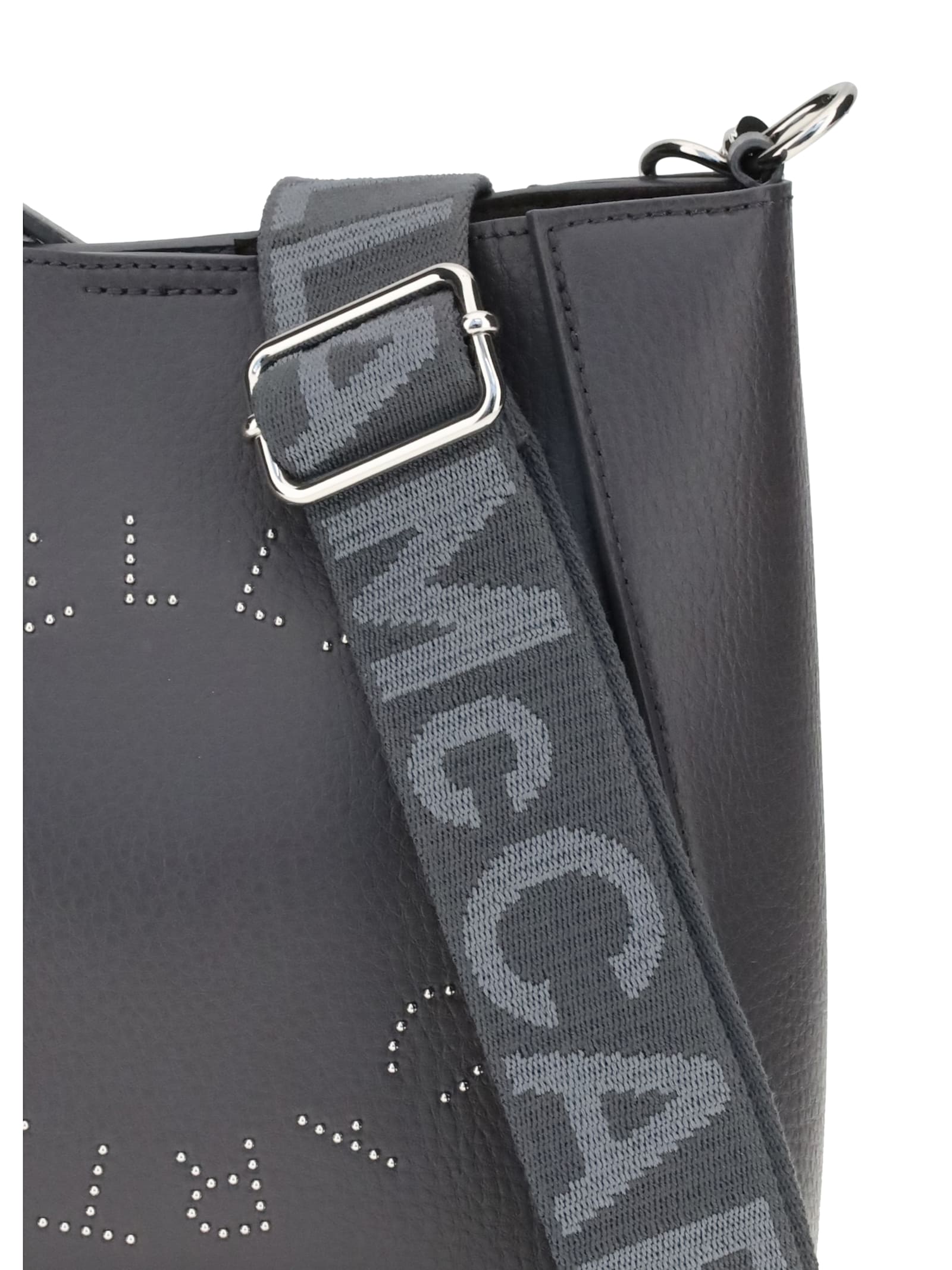 Stella Mccartney Women Logo Shoulder Bag In Gray
