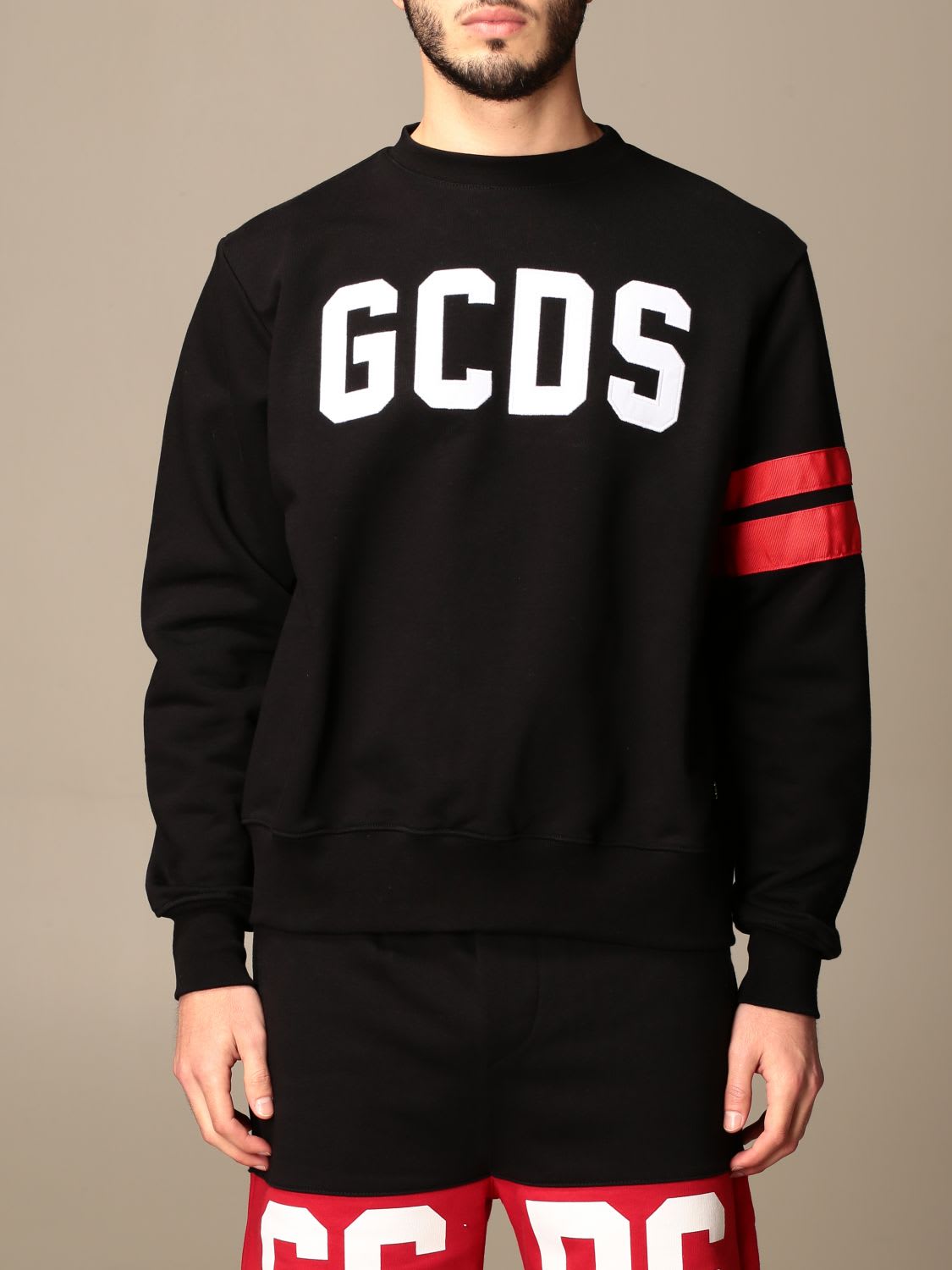 Gcds Sweatshirt Gcds Crewneck Sweatshirt With Bands And Logo