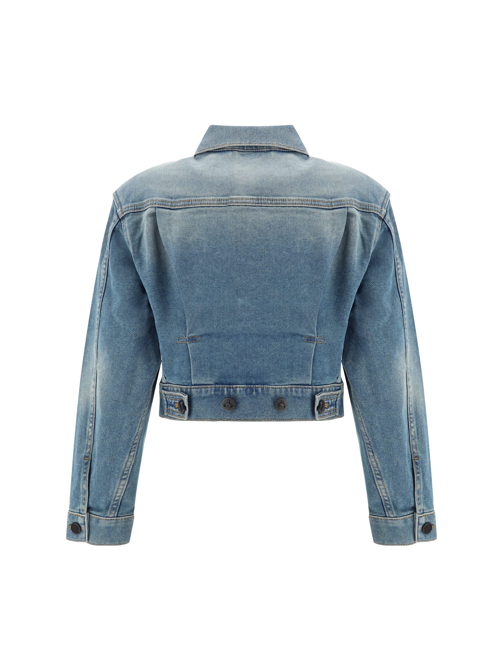 Shop Vivienne Westwood Denim Marlene Jacket In Blue