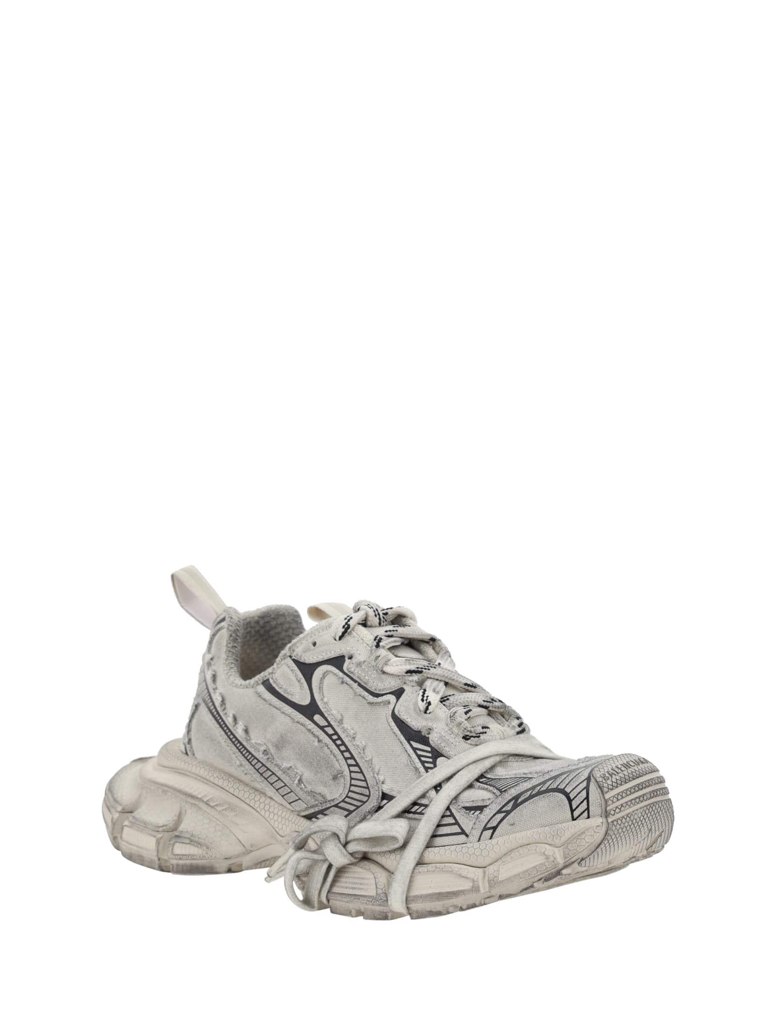 Shop Balenciaga 3xl Destroyed Sneakers In Beige