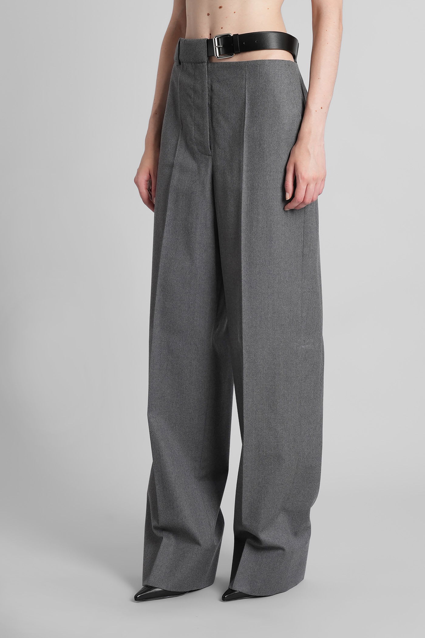 Stella Mccartney Pants In Grey Polyester In Gray