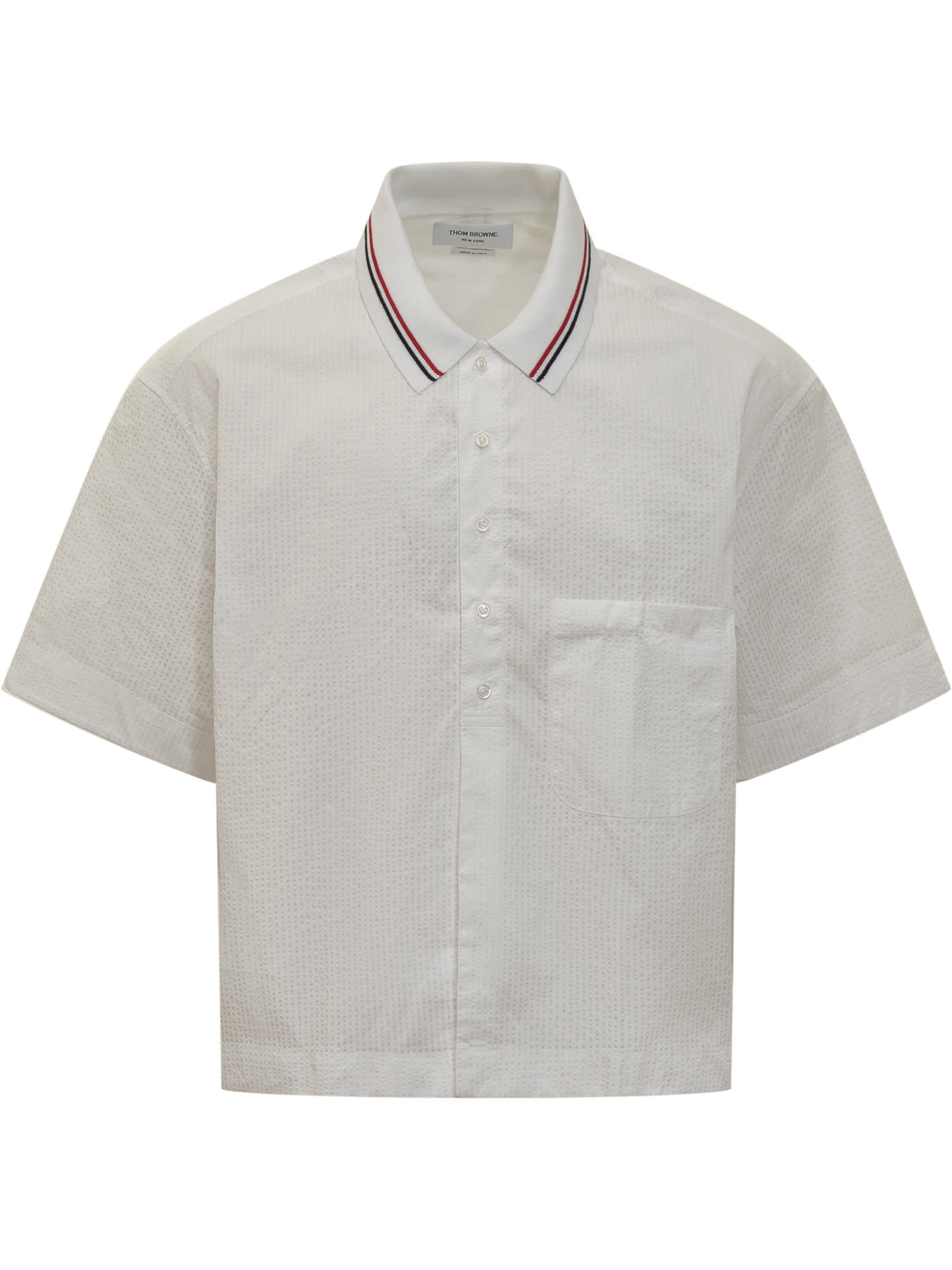 Shop Thom Browne Rugby Shirt In White