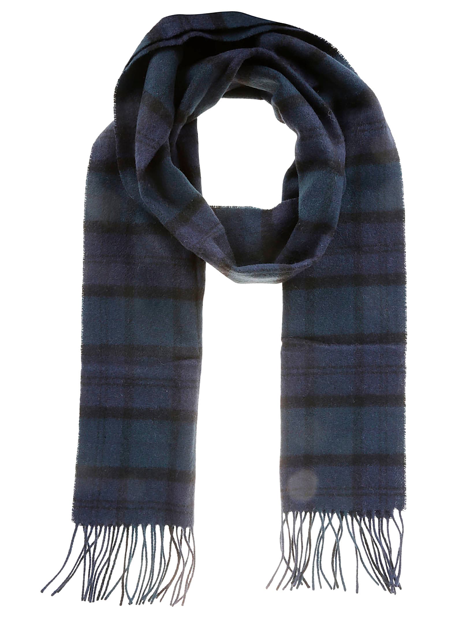 Barbour Tartan Scarf In Blue