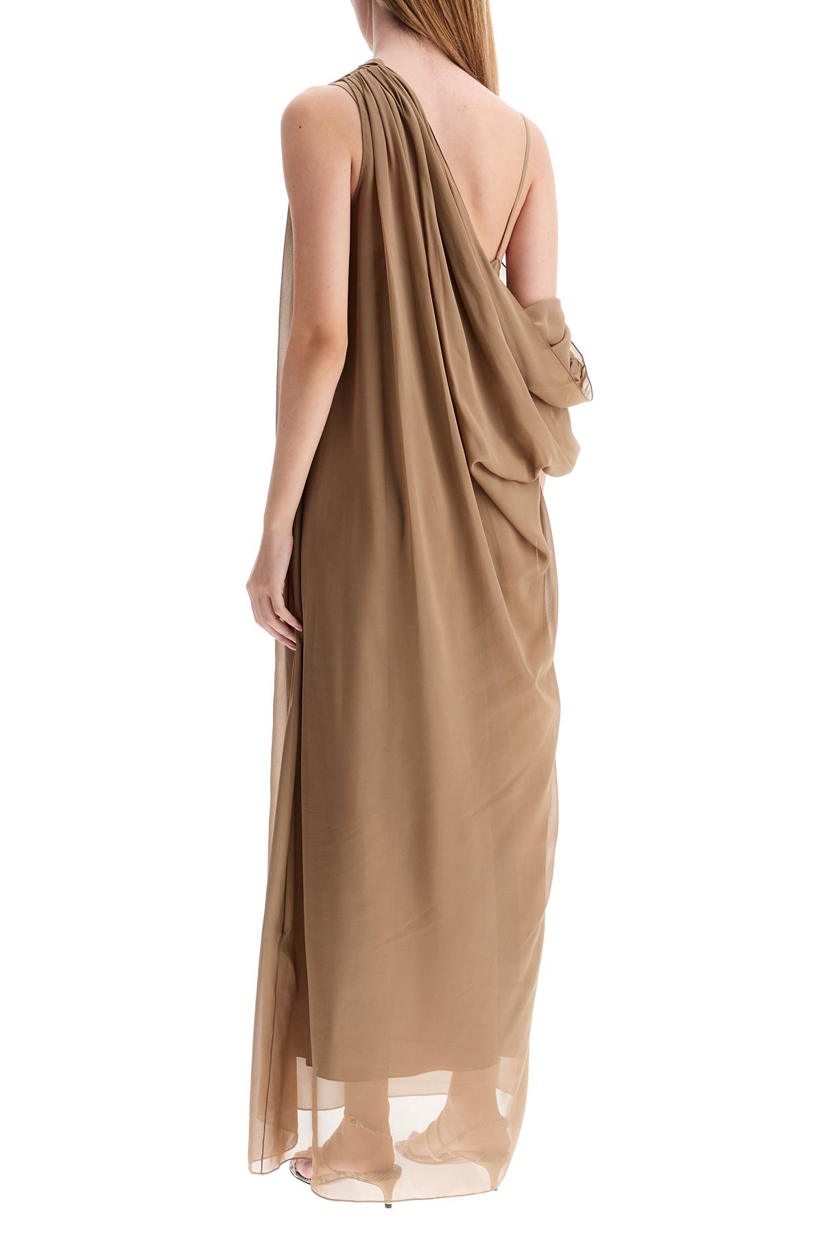 KHAITE TAJ CHIFFON SILK DRESS