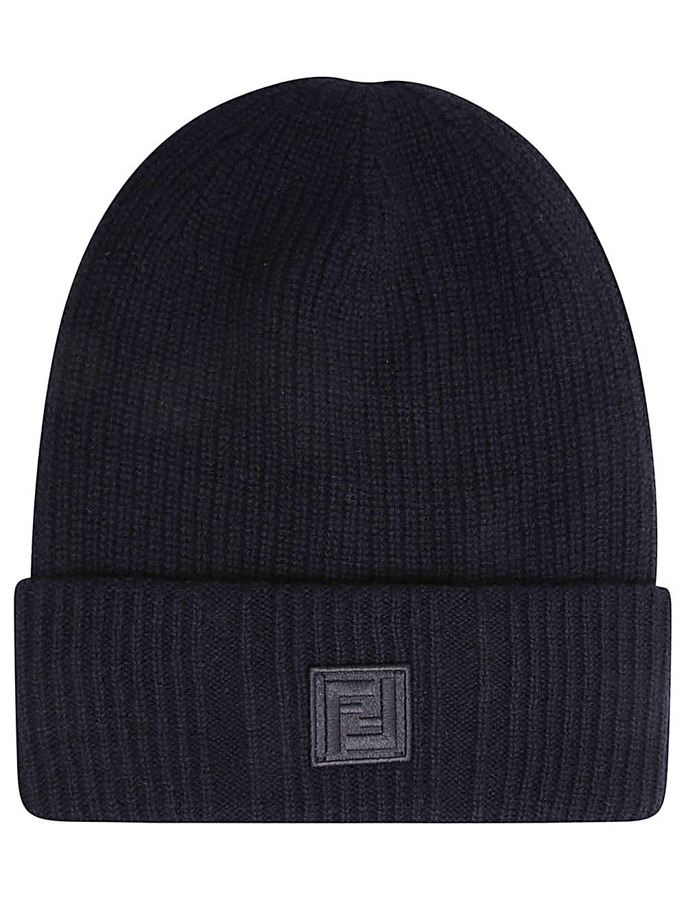 Fendi Beanie Blue Wool And Cashmere Hat