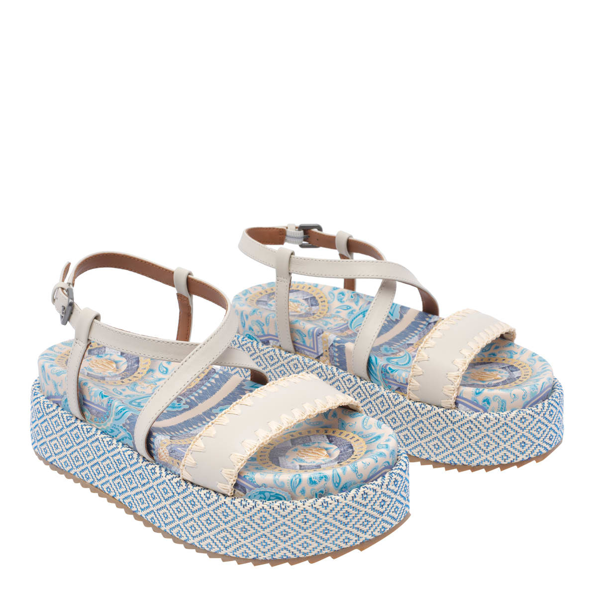 Kurt Geiger Chelsea Flatform Sandals In Blue