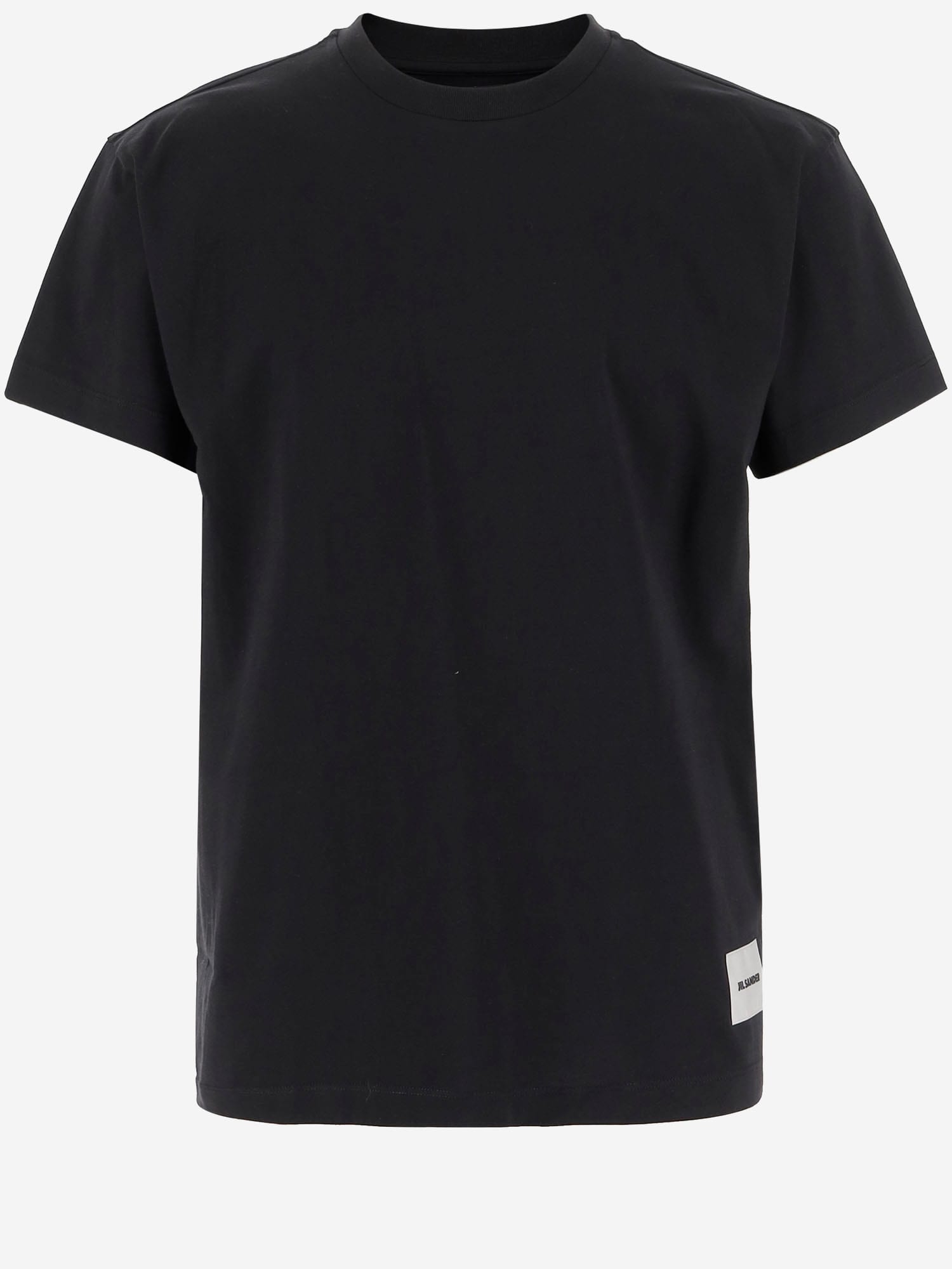Jil Sander Set Of Three Cotton T-shirts In Multi