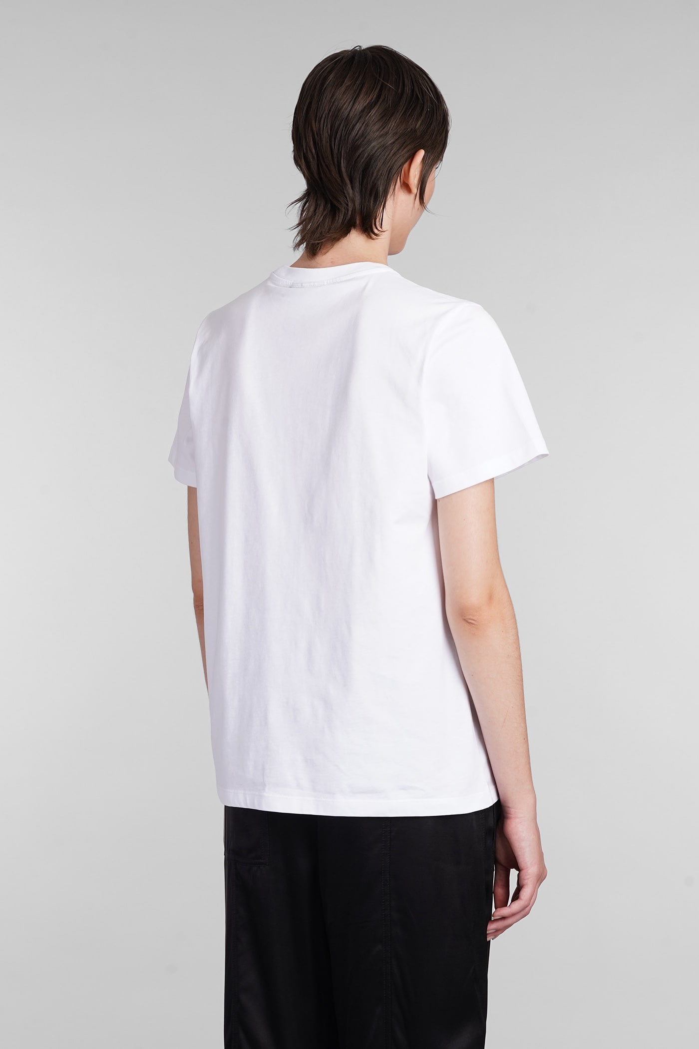 Ganni Basic Jersey Cherry Relaxed T-shirt In White