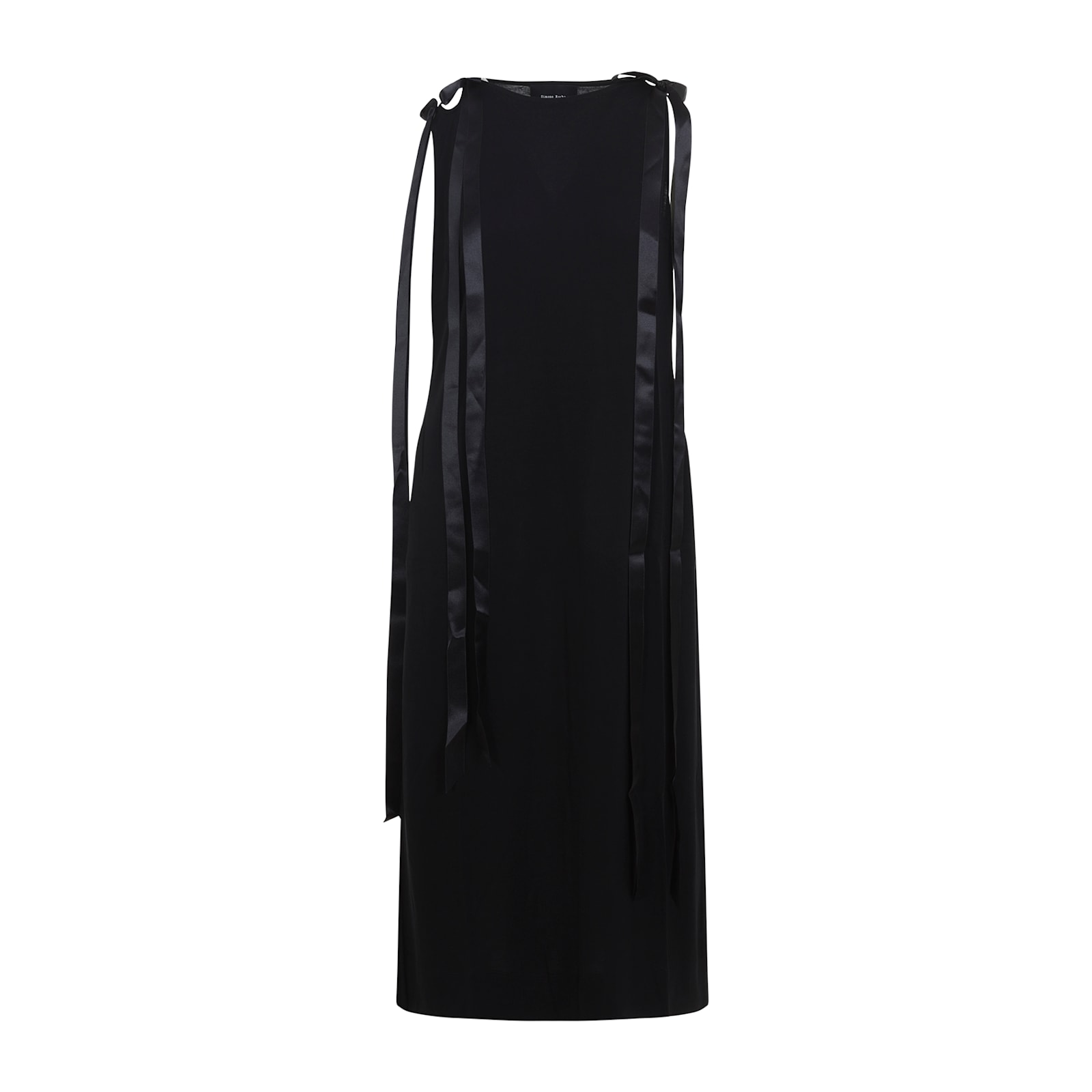 Simone Rocha Knee-length Dress With Bow Ribbon Detail In Black