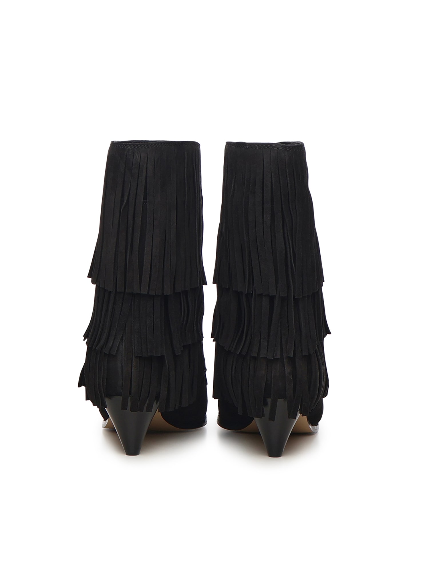 Michael Michael Kors Jayla Suede Boot With Fringes In Black