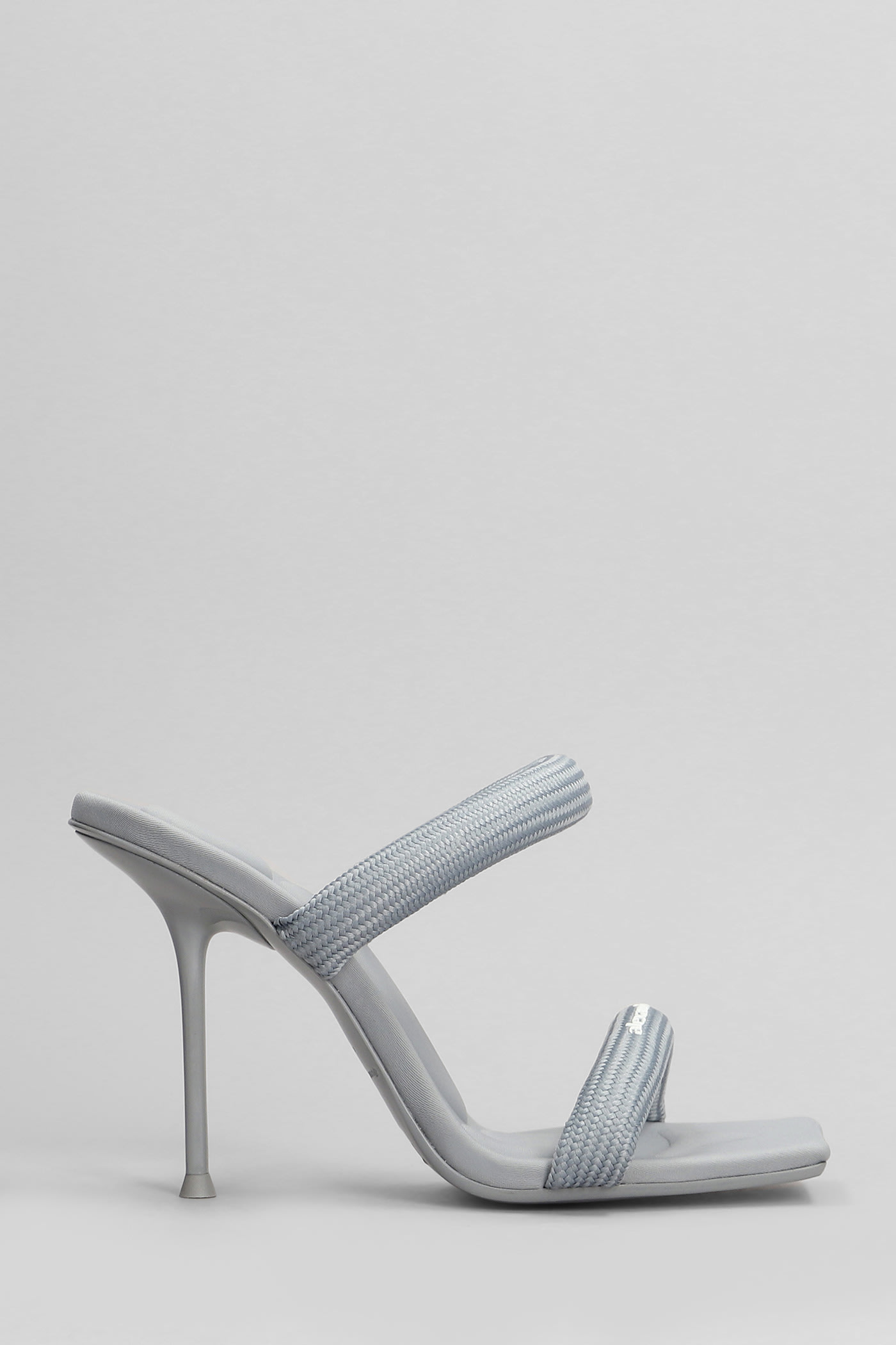 Julie Slipper-mule In Grey Nylon