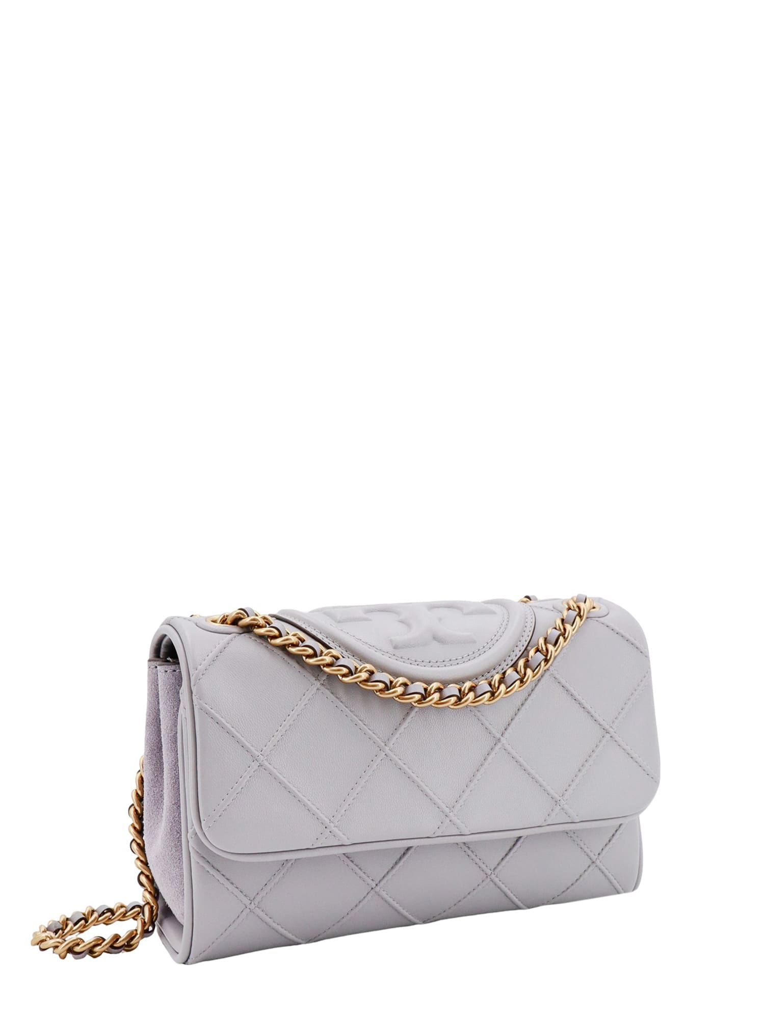 Shop Tory Burch Shouldet Bag In Grey