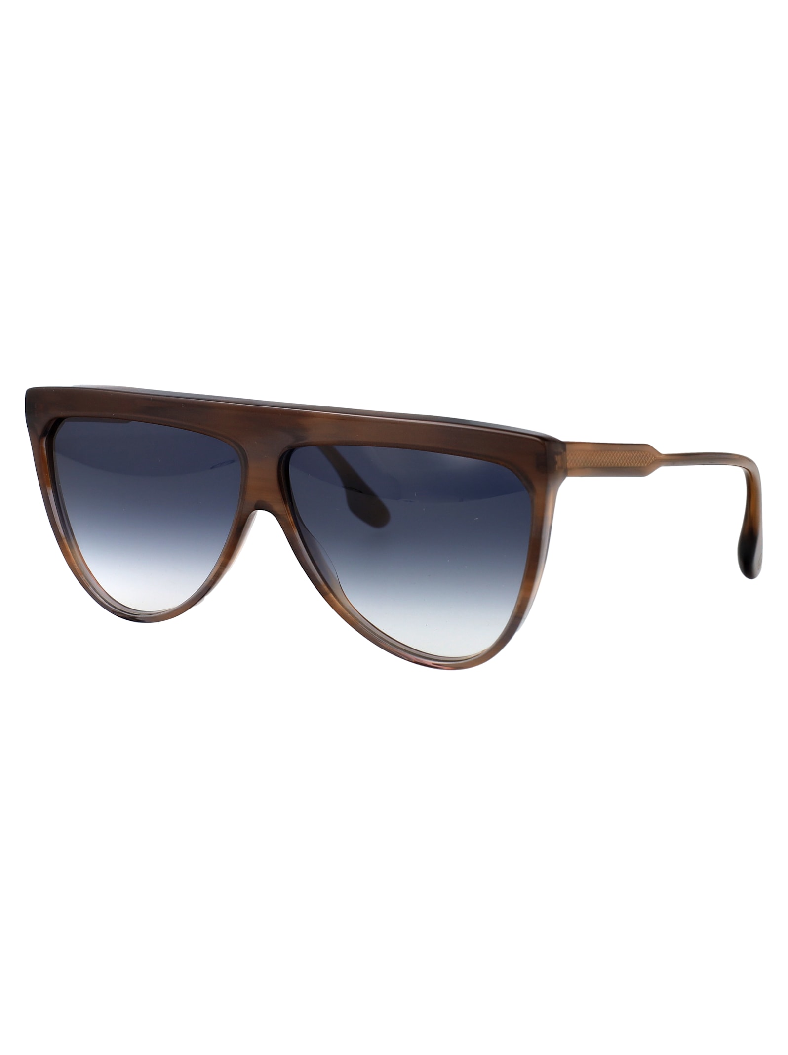 Victoria Beckham Vb600s 223 Aviator Sunglasses In Brown