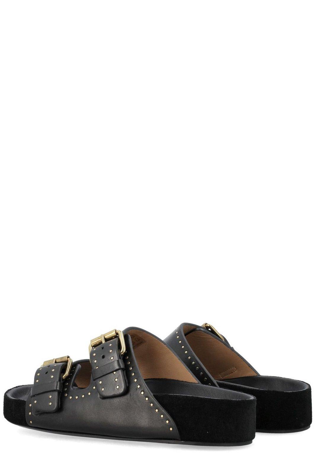 Shop Isabel Marant Lennyo Buckle-fastened Sandals In Black