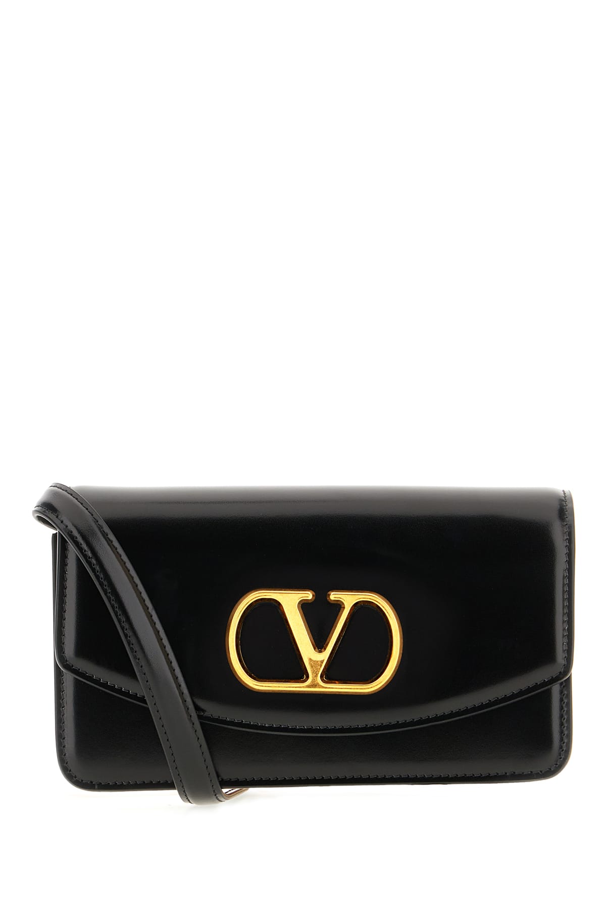 Valentino Small Clutch Gold-tone Hardware In Black