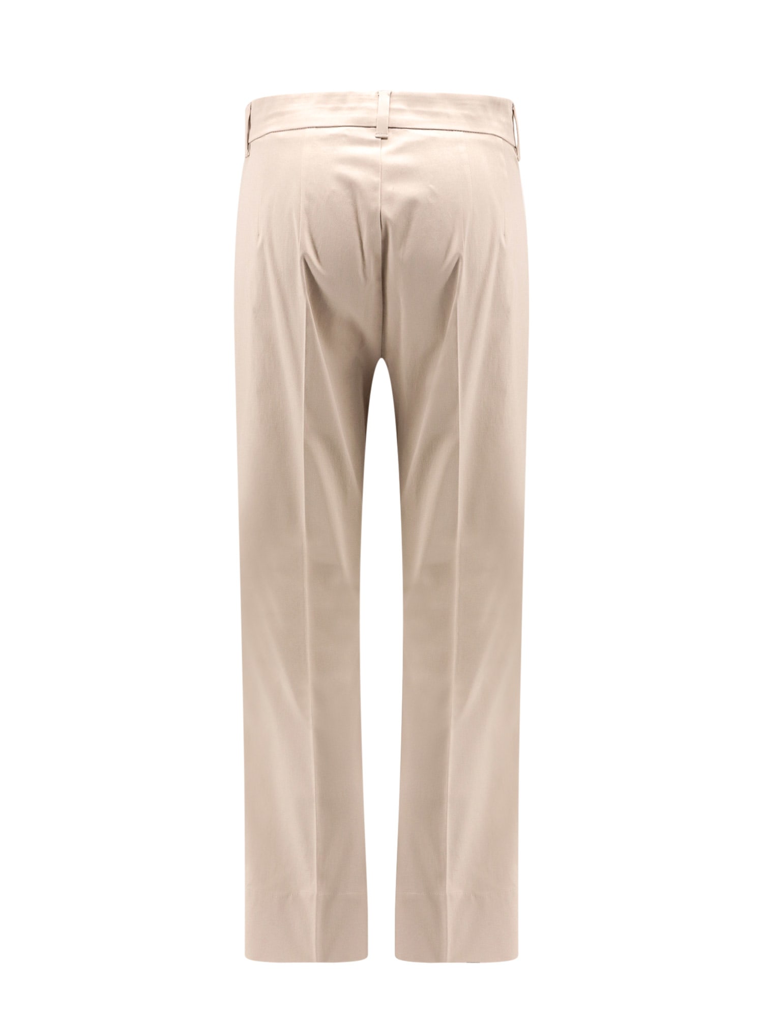 S Max Mara Felice Stretch Cotton Trouser In Beige