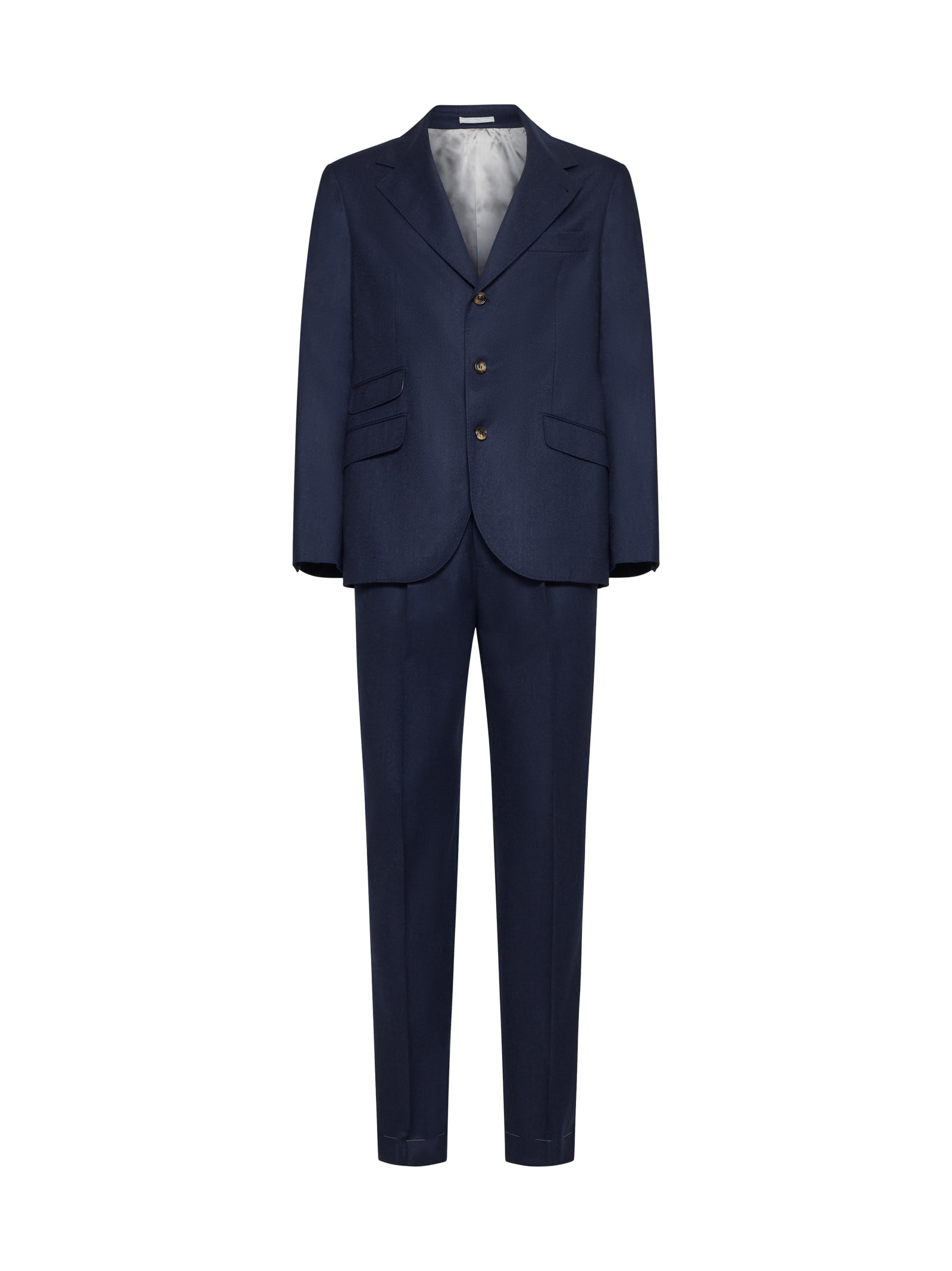 Shop Brunello Cucinelli Suit In Blu Marina