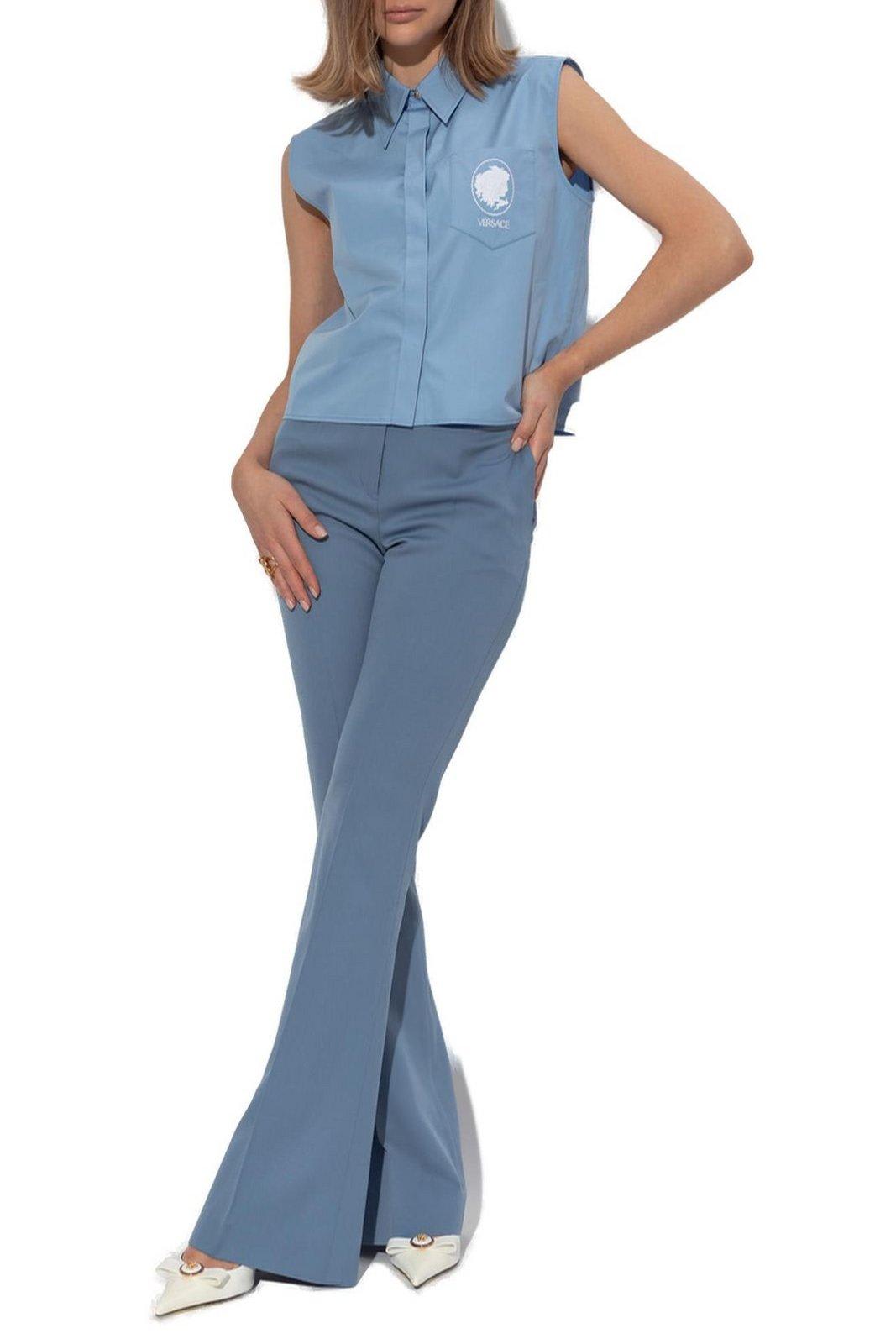 Versace Pressed-crease Tailored Trousers